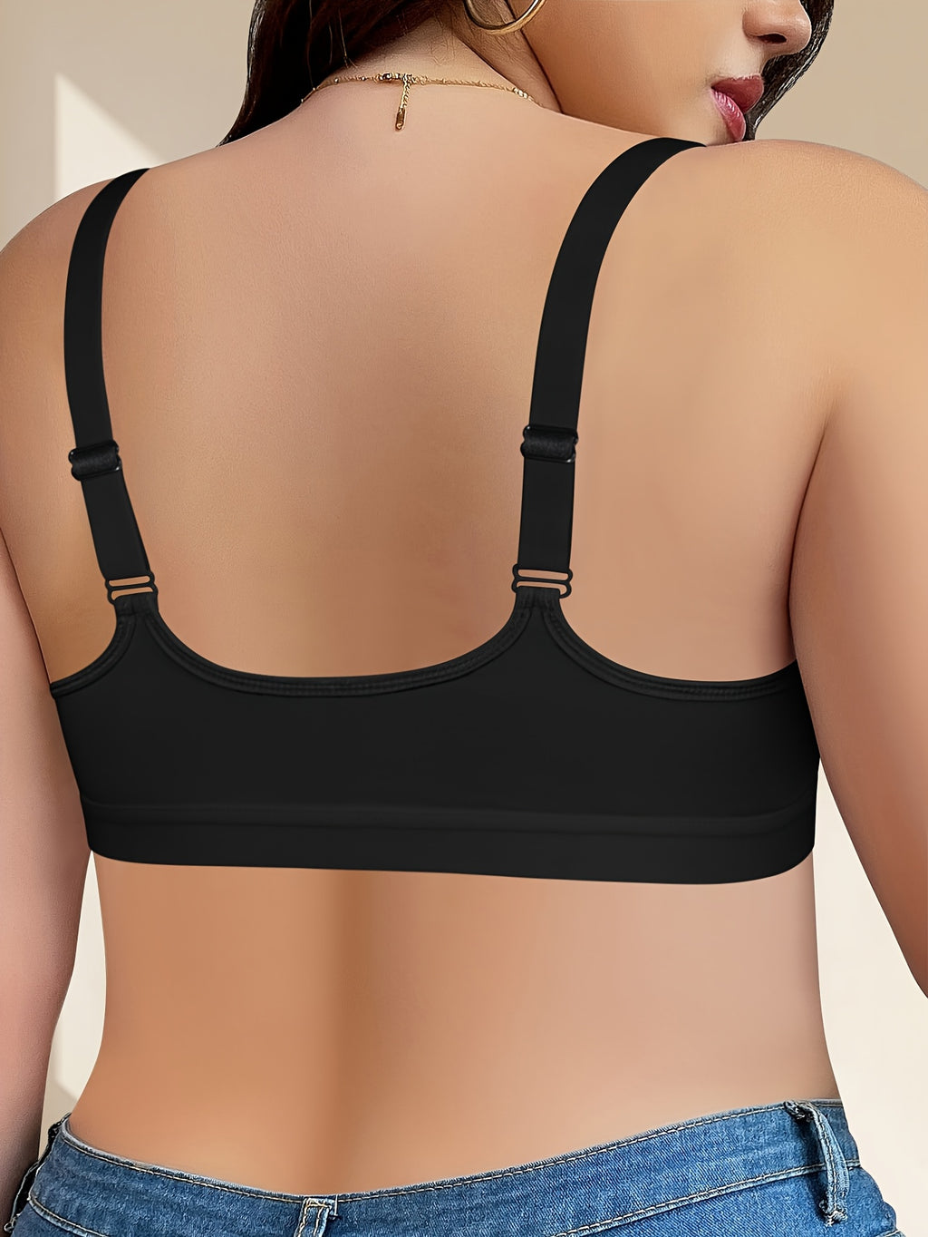 Soutien-gorge grande taille — Lot de 4, dentelle, agrafes devant