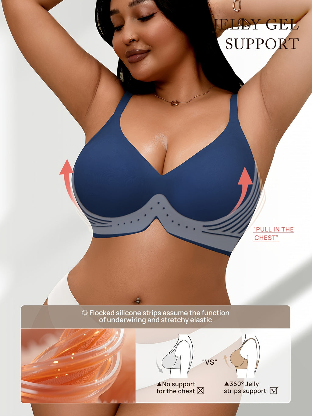 Lot de 2 soutiens-gorge grande taille — Col V sans armatures