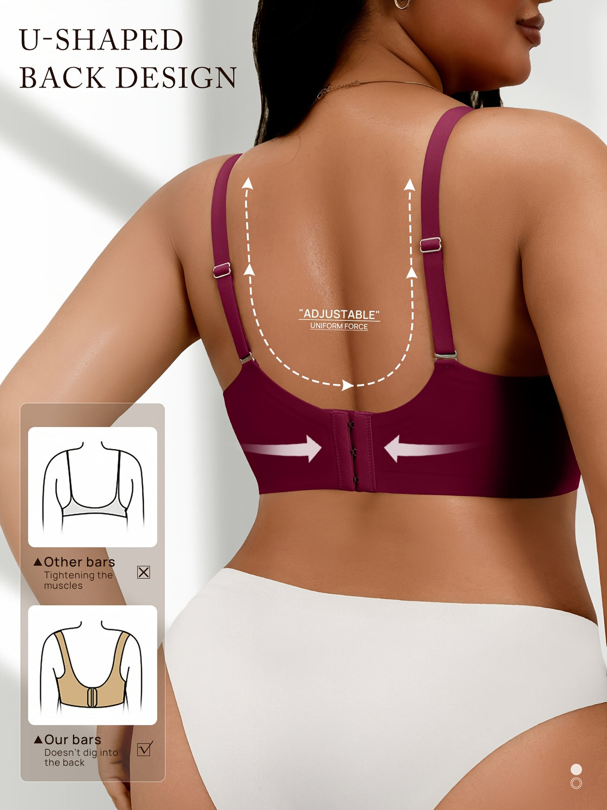 Lot de 2 soutiens-gorge grande taille — Col V sans armatures