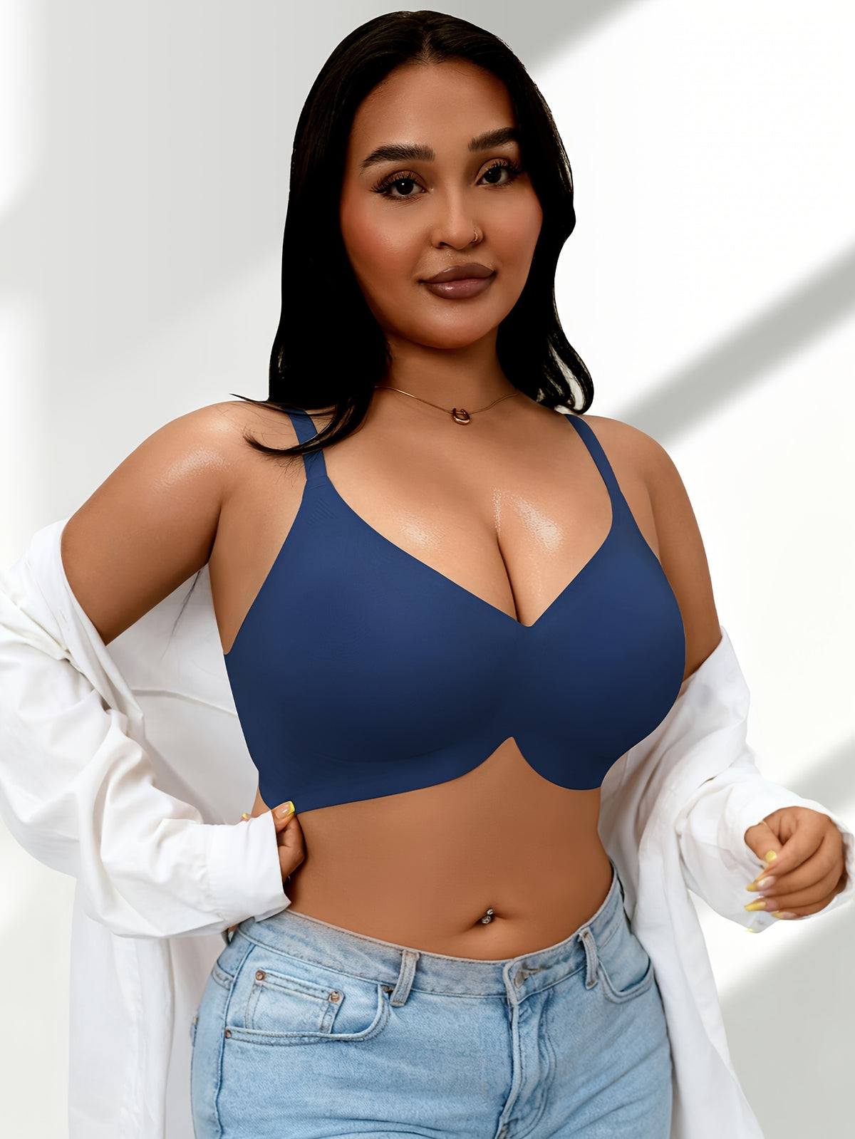 Lot de 2 soutiens-gorge grande taille — Col V sans armatures