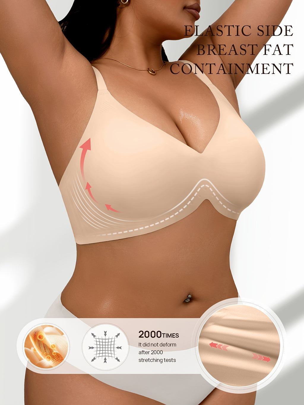 Lot de 2 soutiens-gorge grande taille — Col V sans armatures