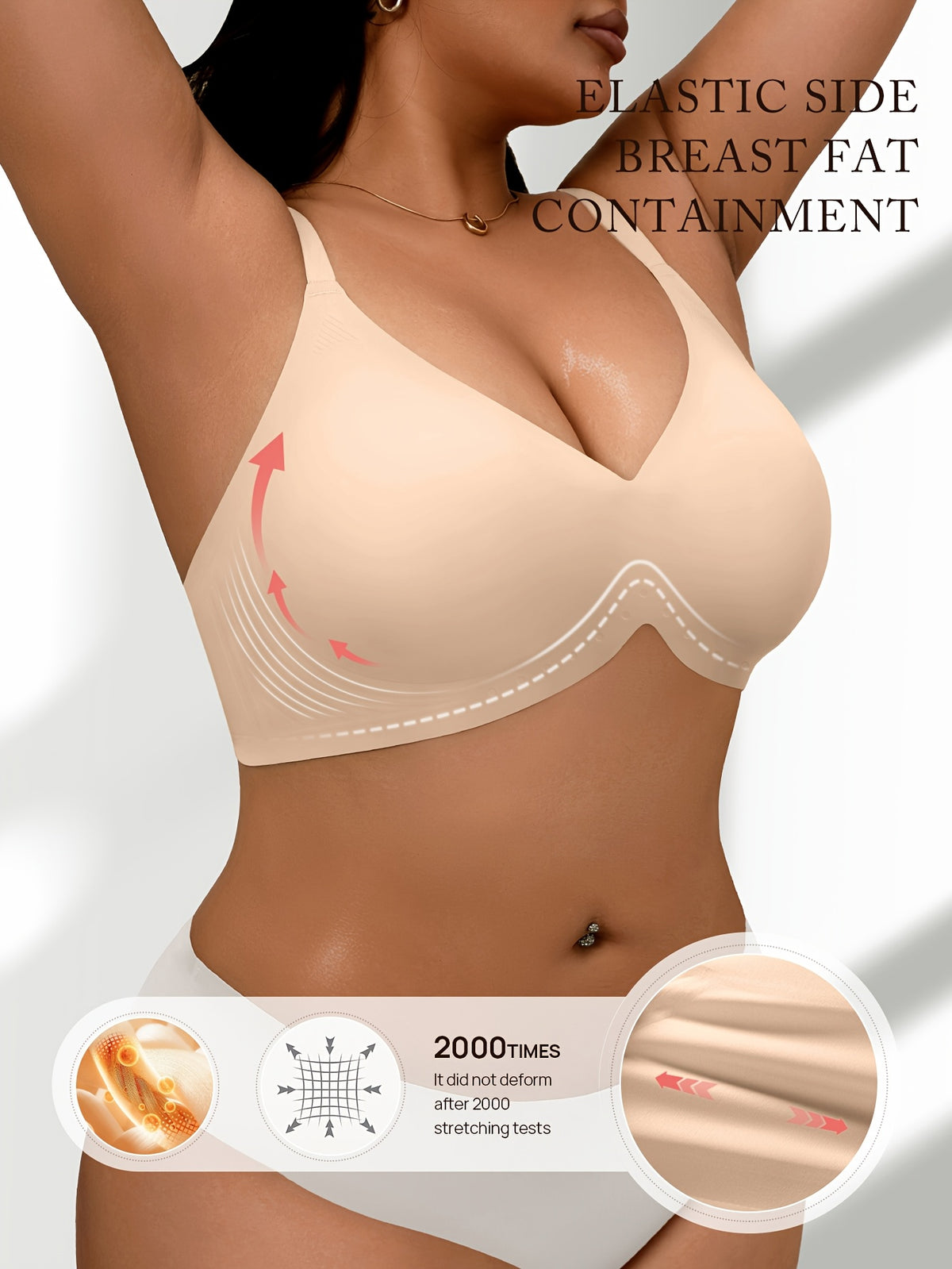 Lot de 2 soutiens-gorge grande taille — Col V sans armatures