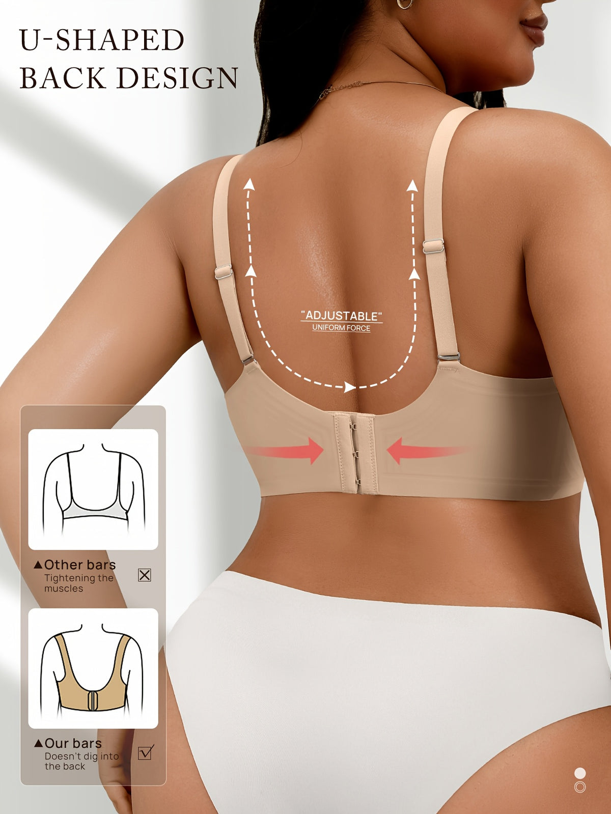 Lot de 2 soutiens-gorge grande taille — Col V sans armatures