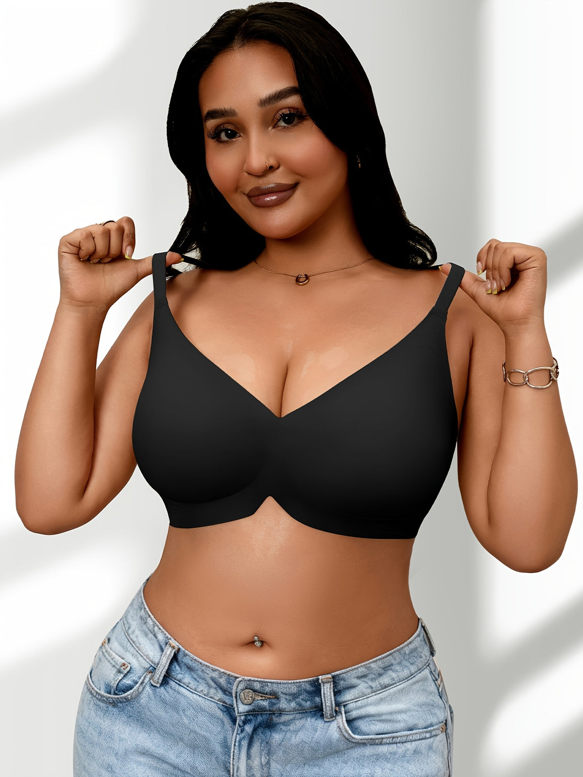 Lot de 2 soutiens-gorge grande taille — Col V sans armatures