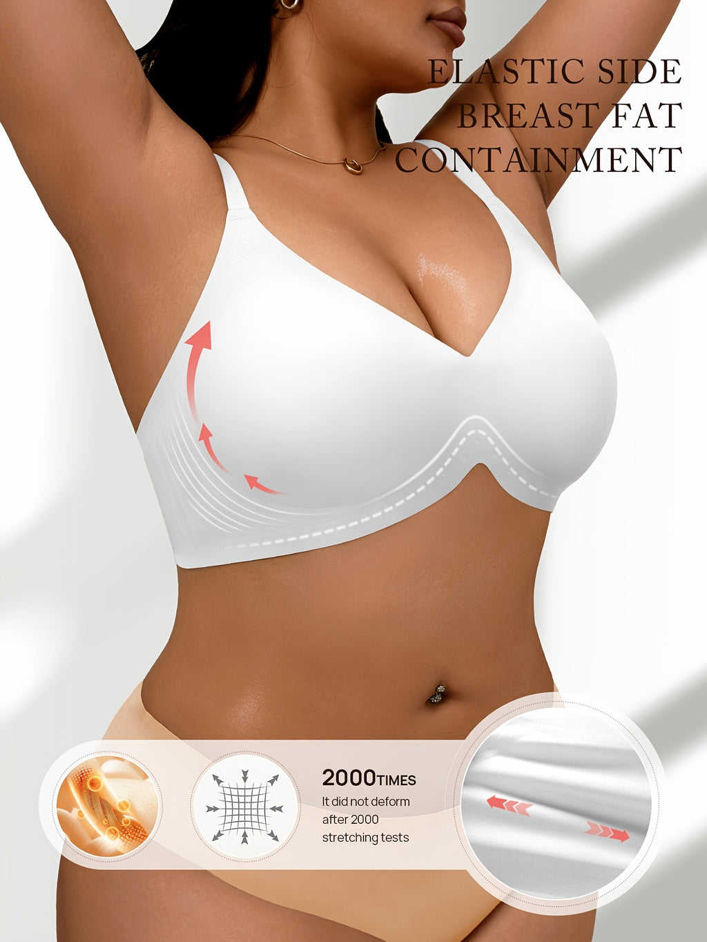 Lot de 2 soutiens-gorge grande taille — Col V sans armatures