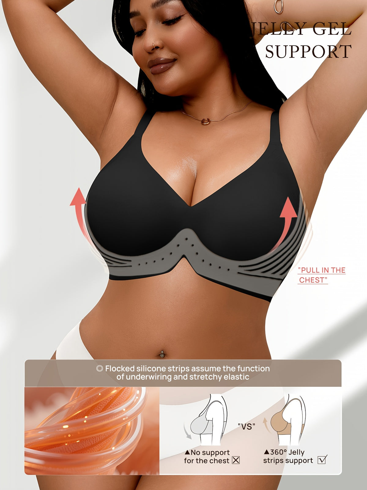 Lot de 2 soutiens-gorge grande taille — Col V sans armatures