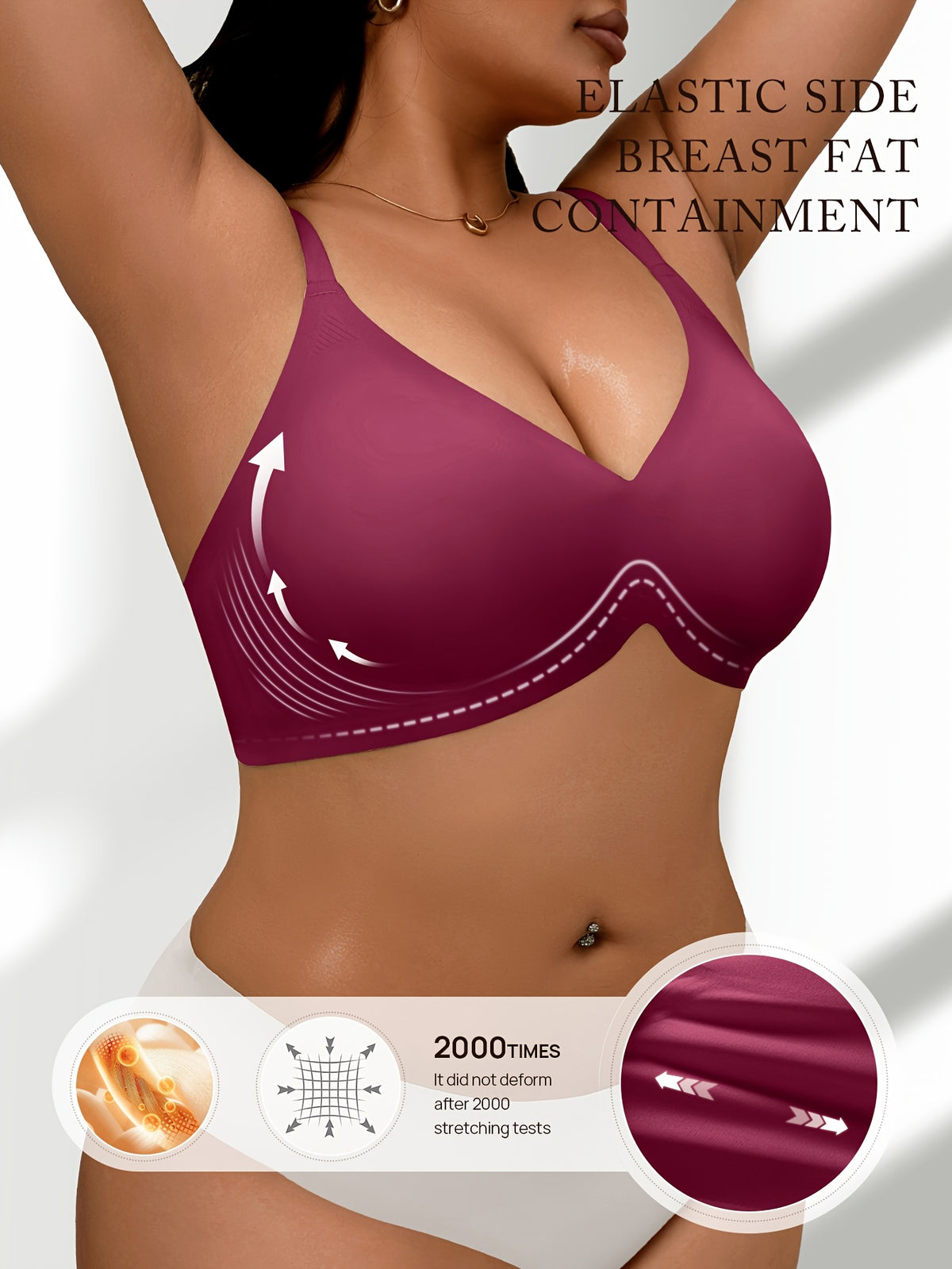 Lot de 2 soutiens-gorge grande taille — Col V sans armatures