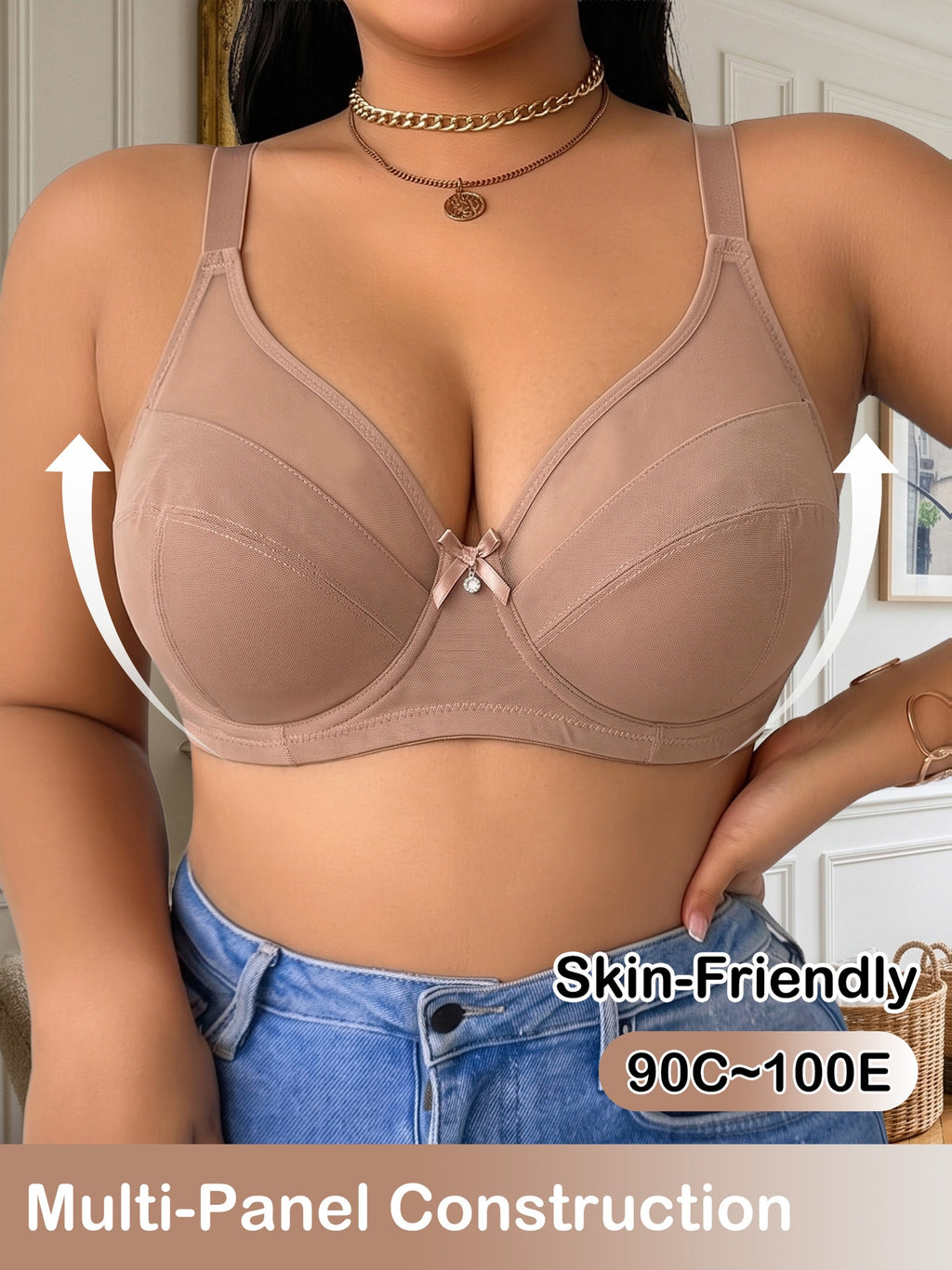 Lot de 2 soutiens-gorge grande taille — Maille transparente