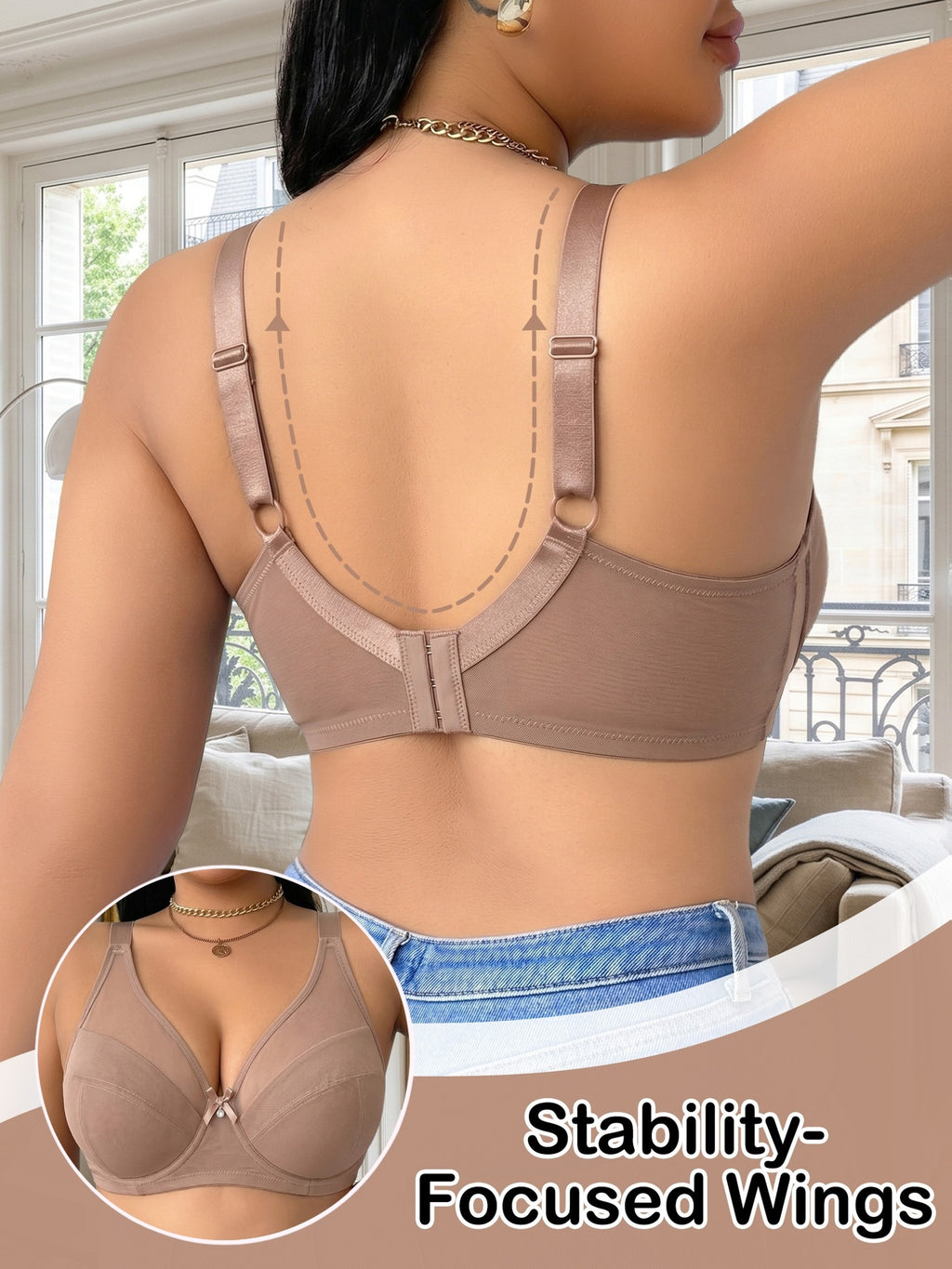 Lot de 2 soutiens-gorge grande taille — Maille transparente