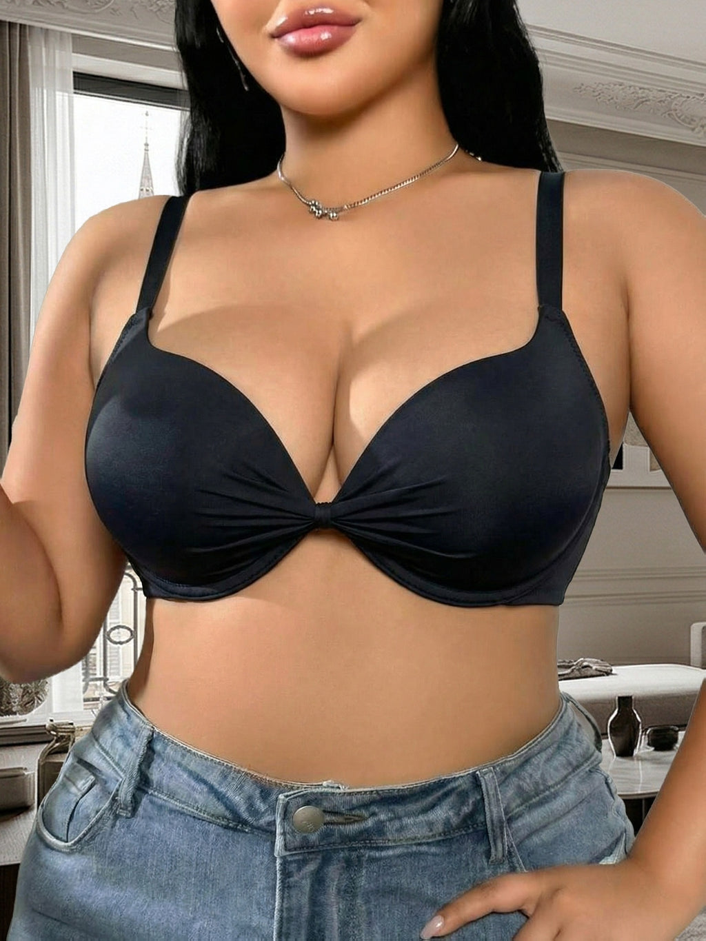 Lot de 2 soutiens-gorge grande taille — Nœud central drapé