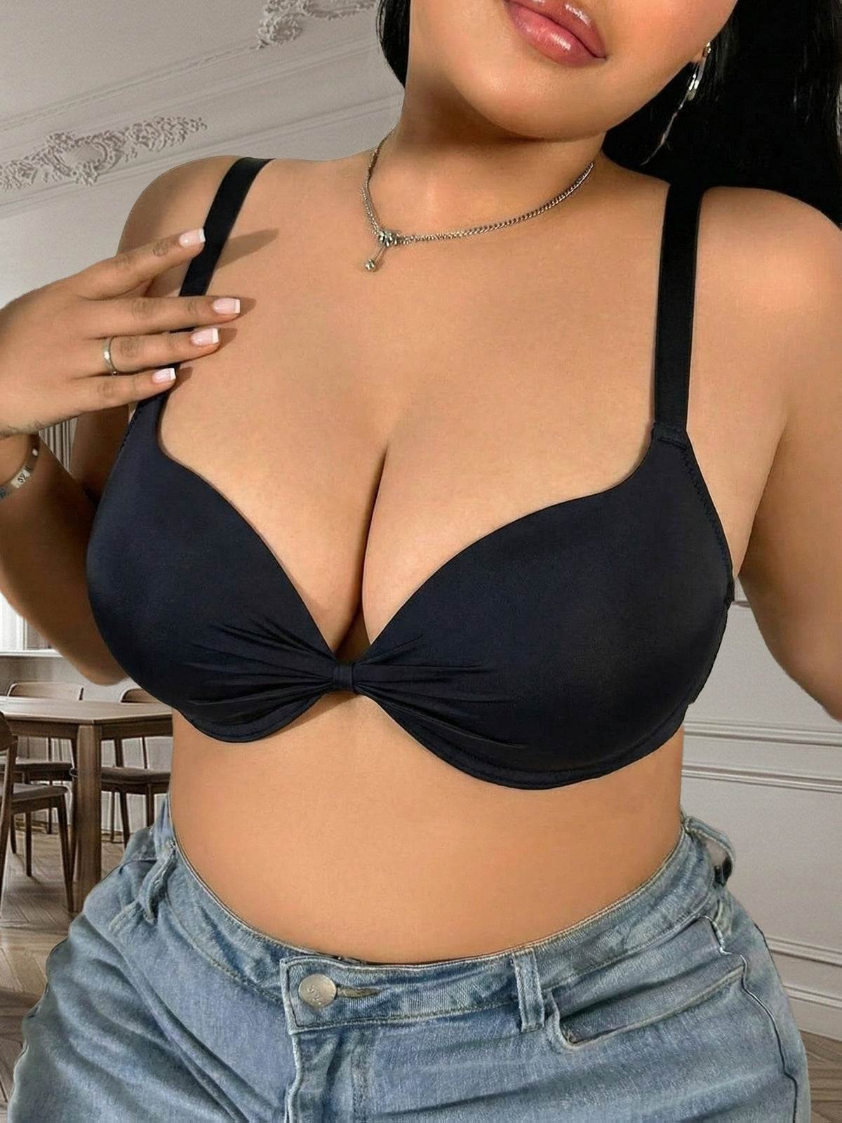 Lot de 2 soutiens-gorge grande taille — Nœud central drapé