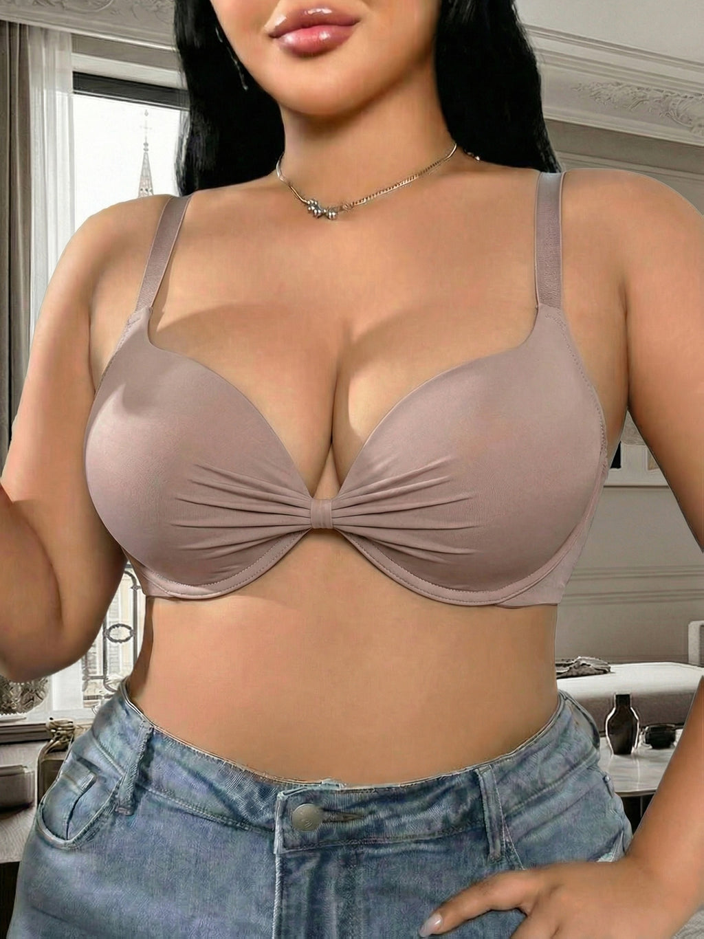 Lot de 2 soutiens-gorge grande taille — Nœud central drapé