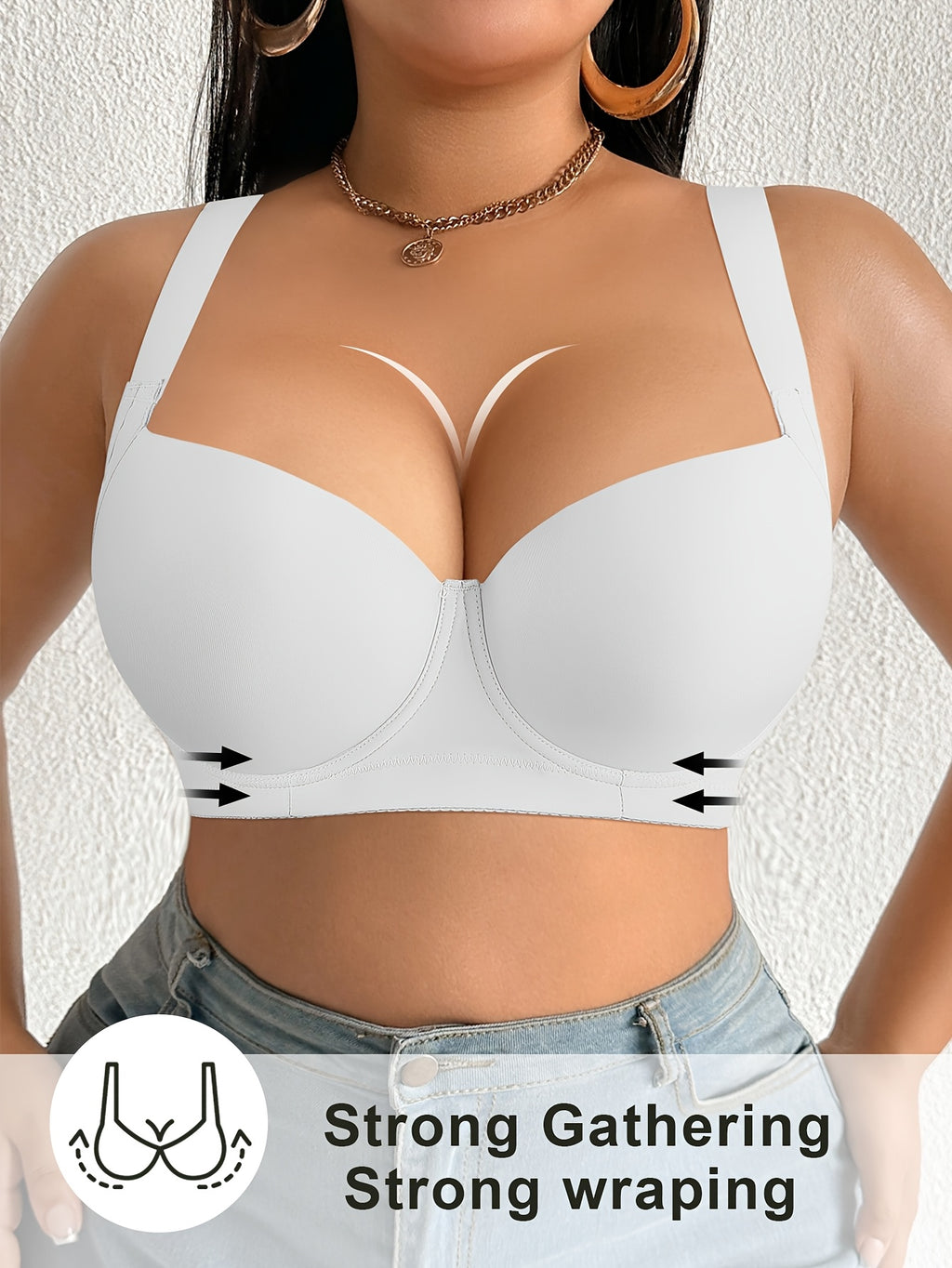 Lot de 3 soutiens-gorge grande taille — Bonnets moulés lisses