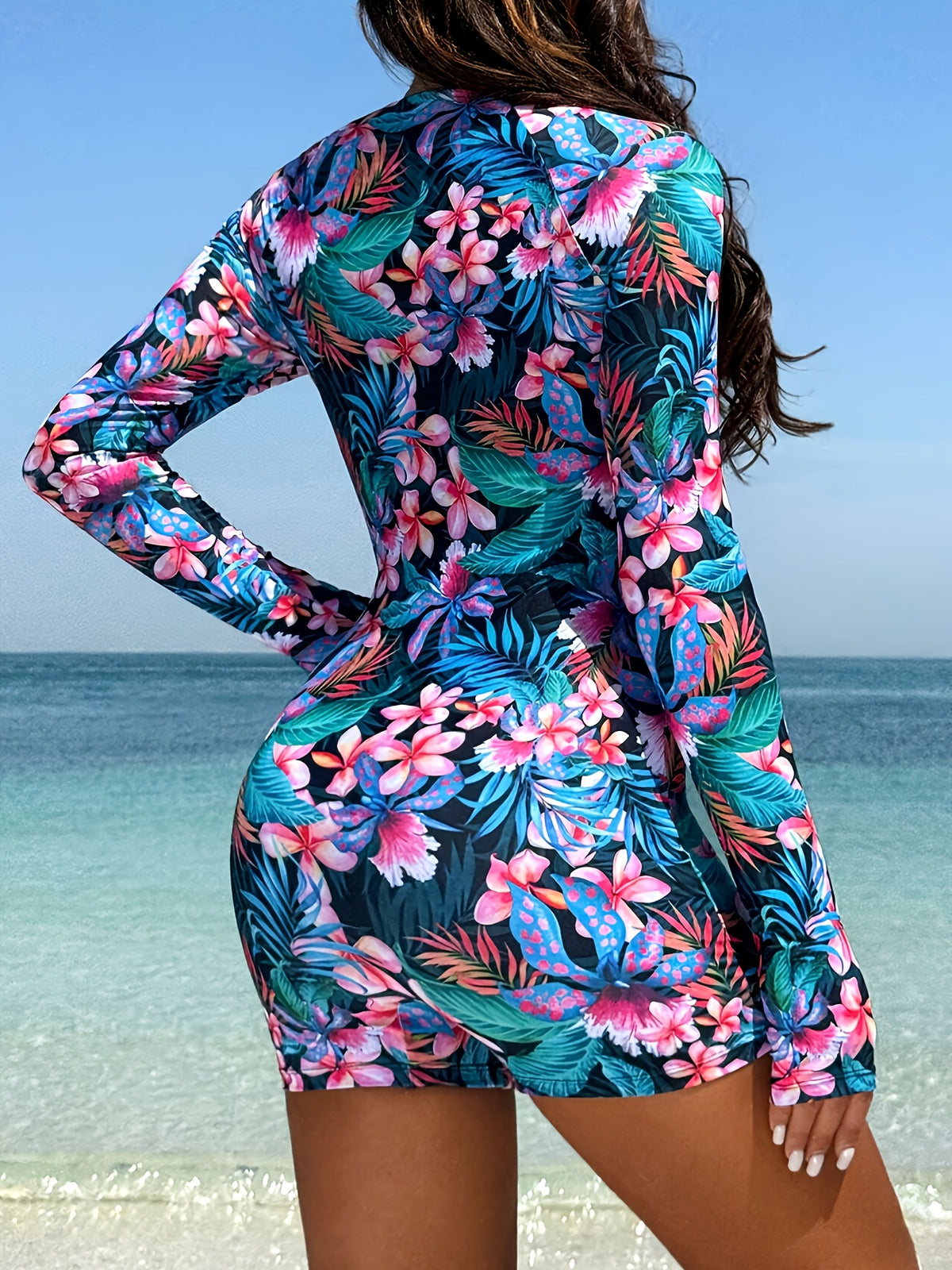 Maillot 1 pièce grande taille — Frangipaniers et passe-pouces