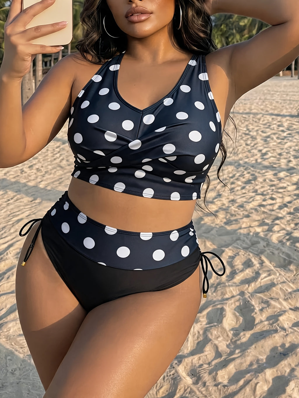 Bikini grande taille, pois — vue 5