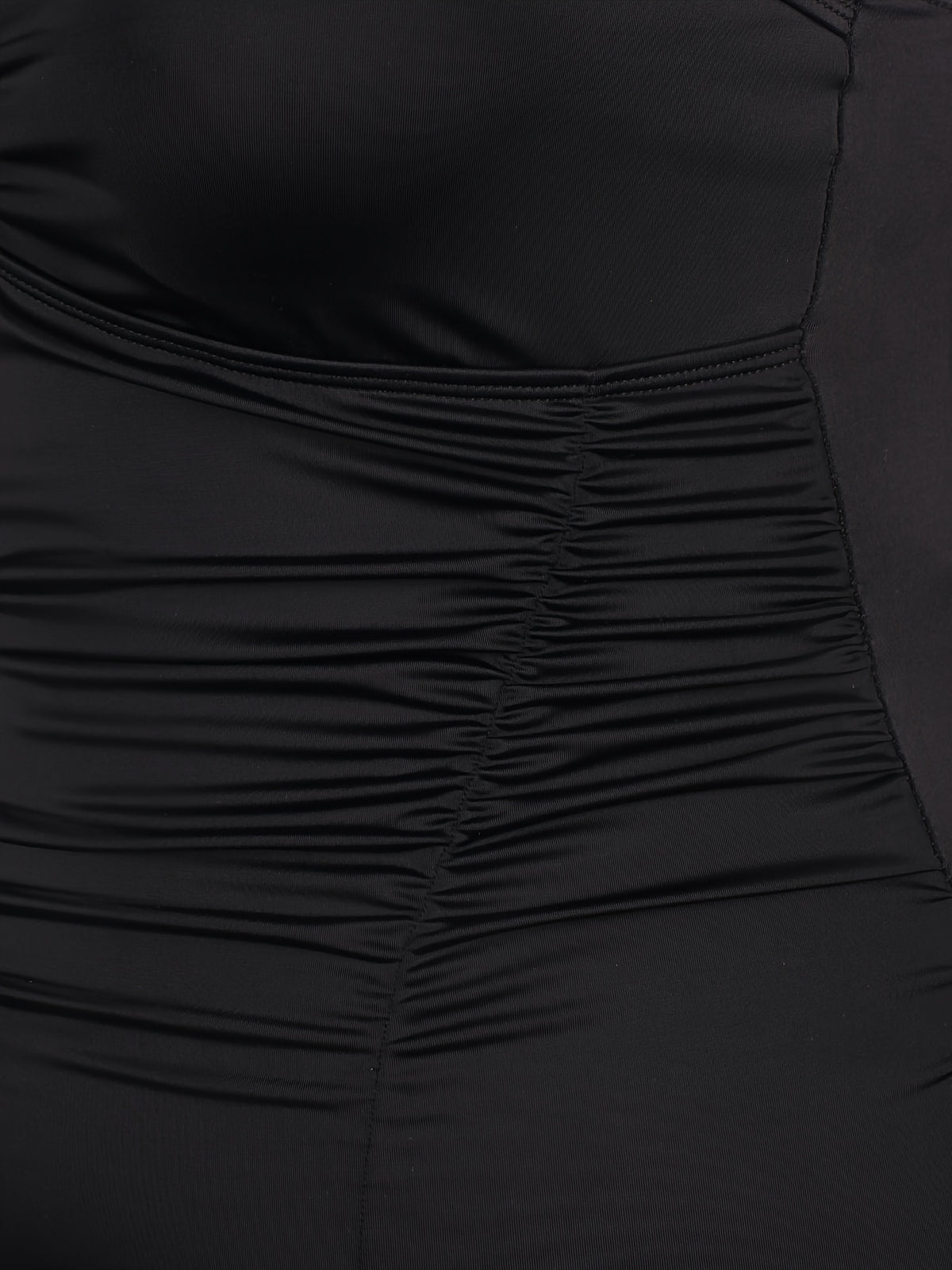 Maillot de bain grande taille — Drapé noir jusqu'au 5XL