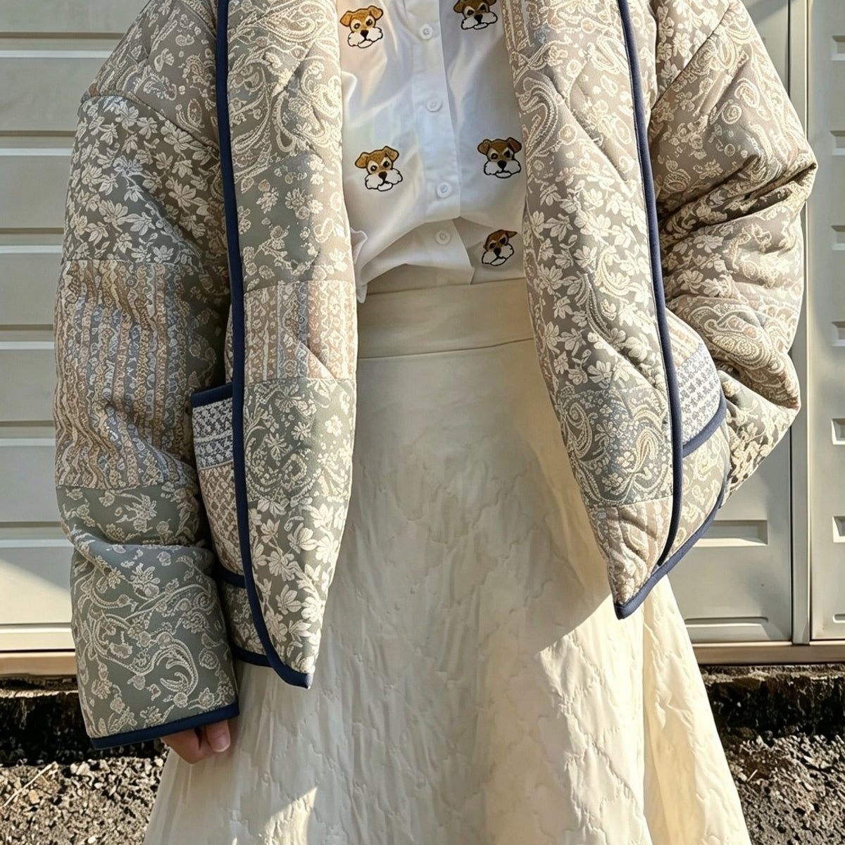 Manteau grande taille, coupe ample, poches plaquées, chaleur d'hiver