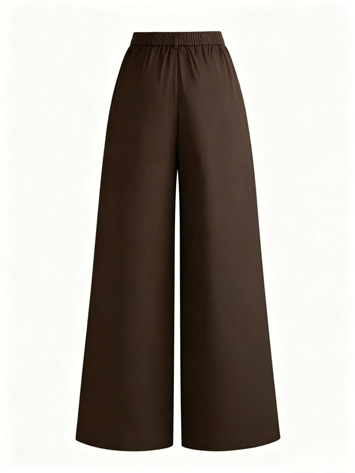 Pantalon palazzo grande taille — Anthracite à plis profonds