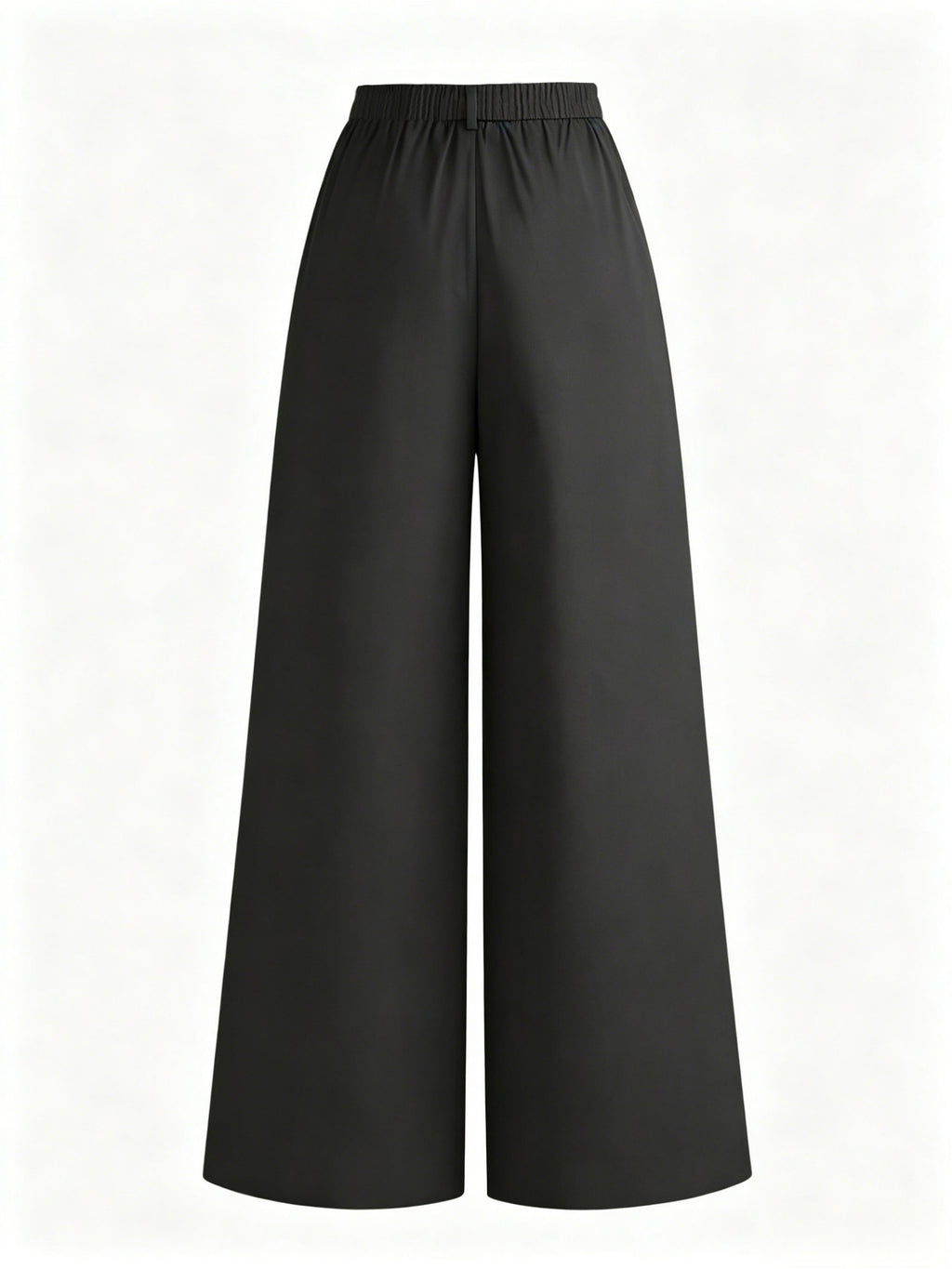 Pantalon palazzo grande taille — Anthracite à plis profonds