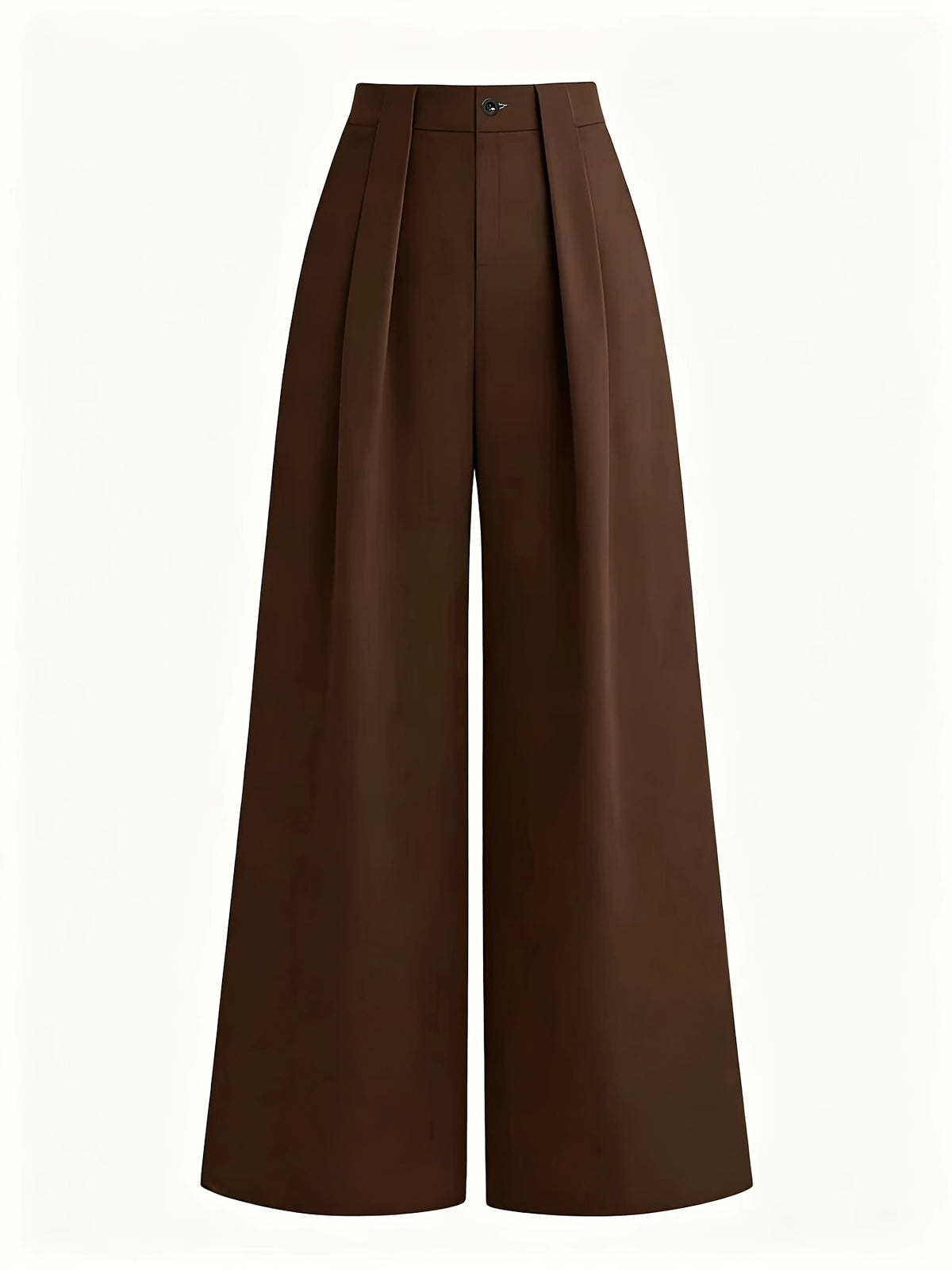 Pantalon palazzo grande taille — Anthracite à plis profonds