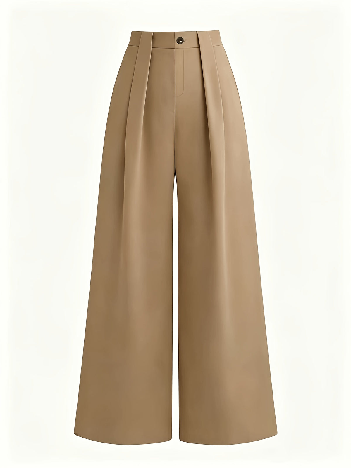 Pantalon palazzo grande taille — Anthracite à plis profonds