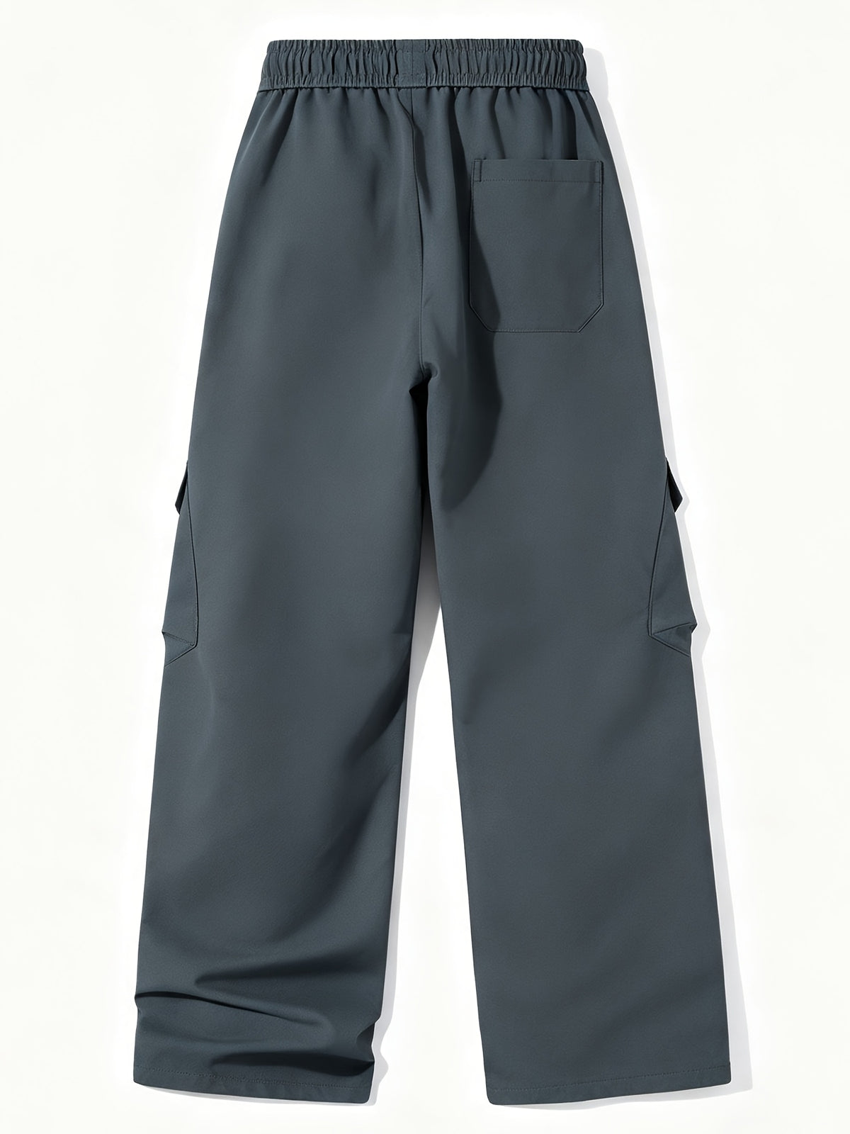 Pantalon cargo grande taille, ourlet droit