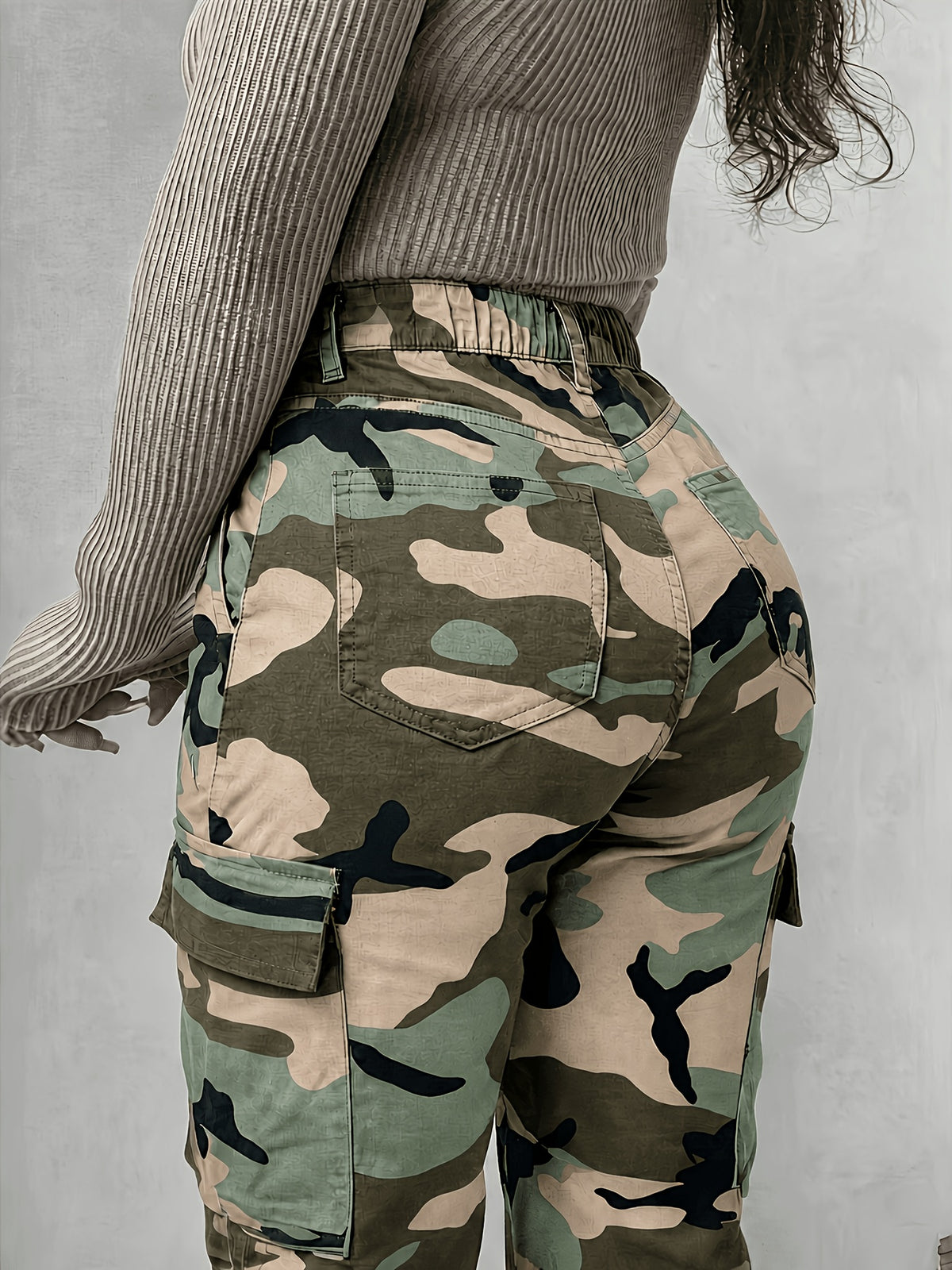 Cargo woodland grande taille — Passants et quatre poches