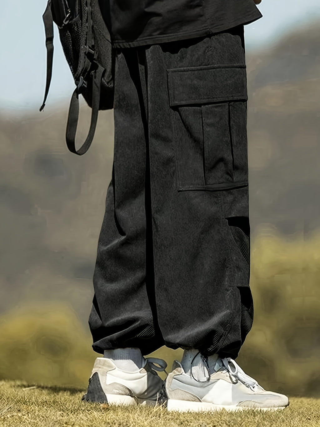Pantalon en velours grande taille — Cargo côtelé à cordon