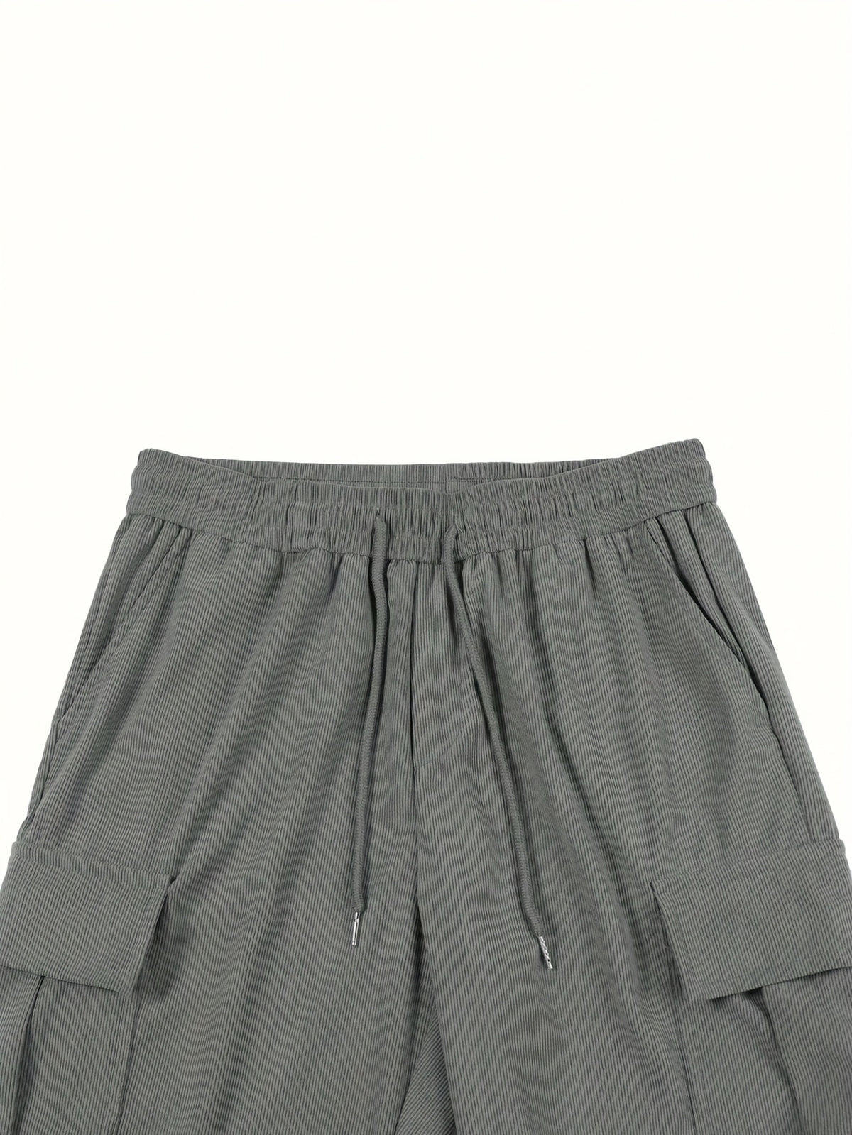 Pantalon en velours grande taille — Cargo côtelé à cordon