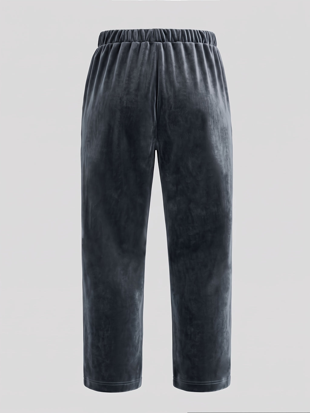 Pantalon droit en velours grande taille — Gris anthracite