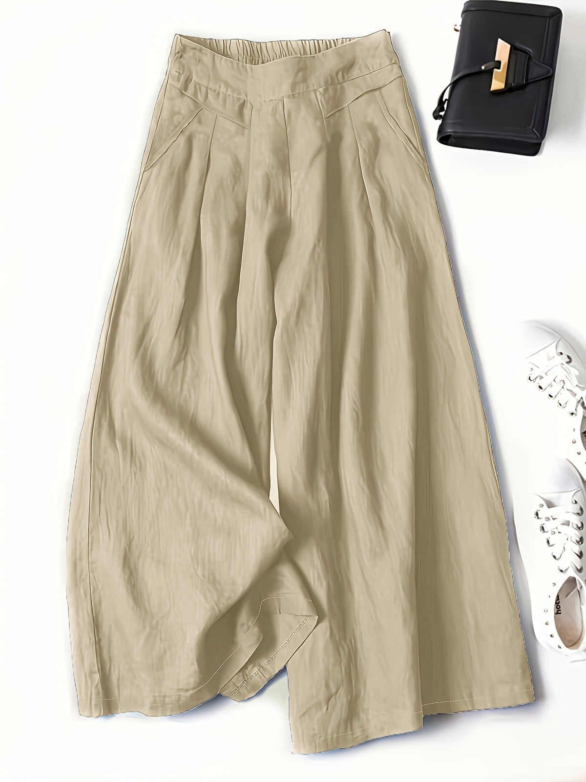 Pantalon d'été grande taille — Jambe très ample et fluide