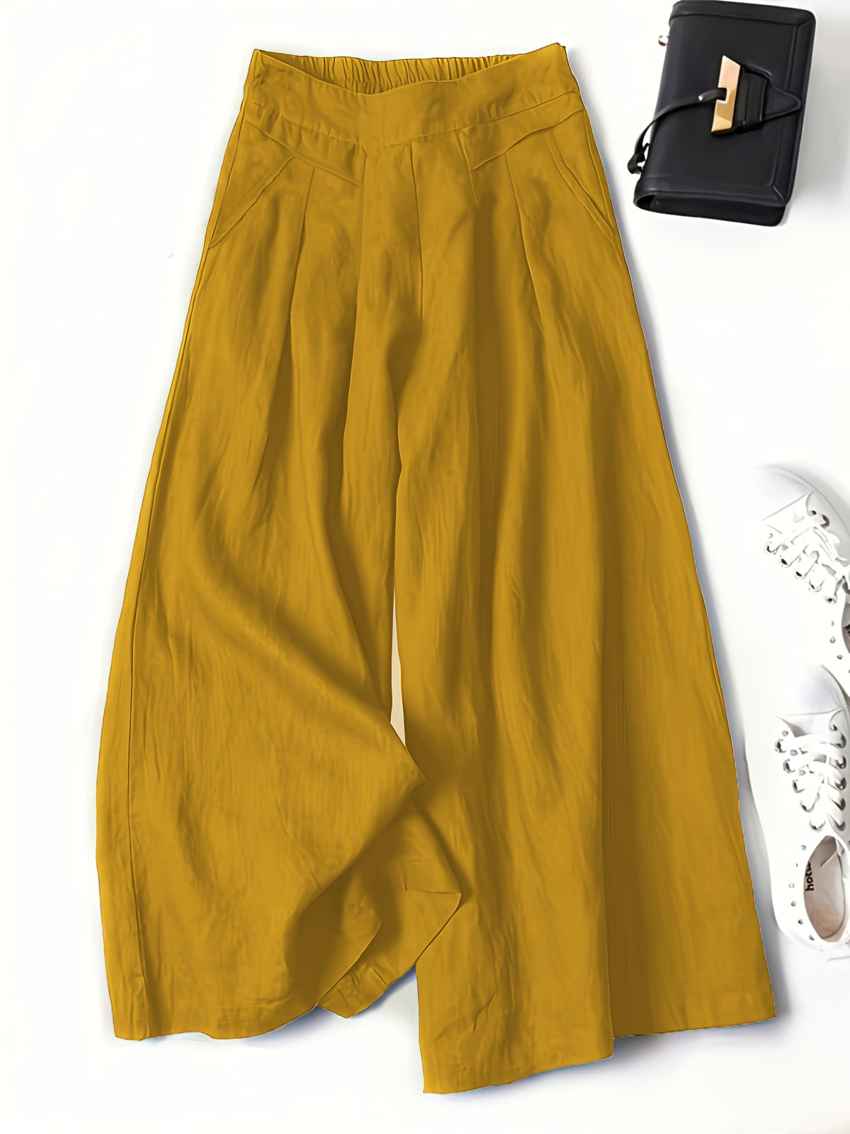 Pantalon d'été grande taille — Jambe très ample et fluide