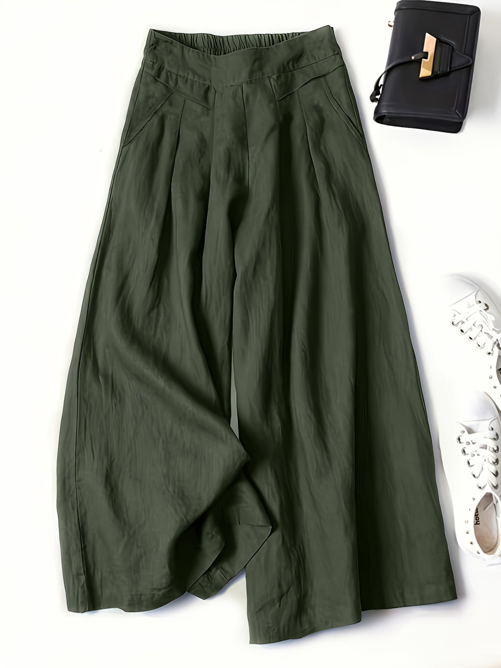 Pantalon d'été grande taille — Jambe très ample et fluide