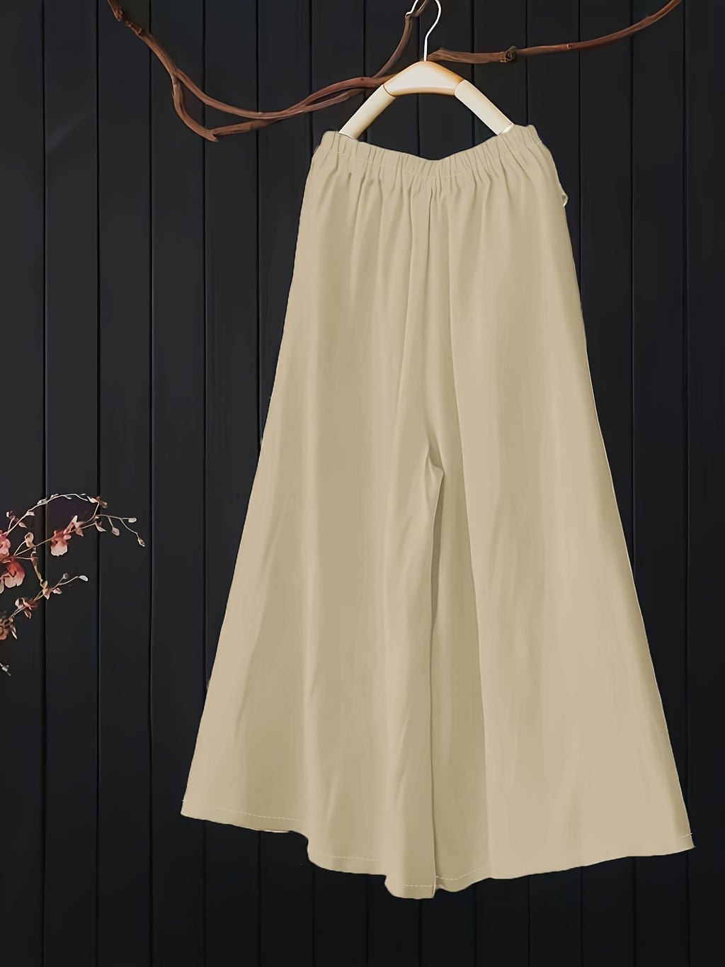 Pantalon d'été grande taille — Jambe très ample et fluide