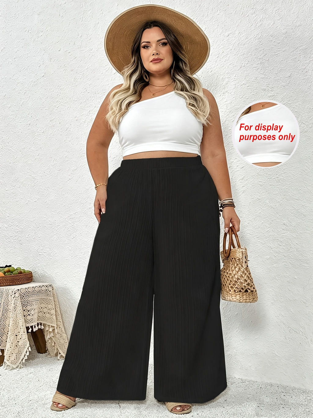 Pantalon grande taille — Côtes verticales, du 5XL au 9XL