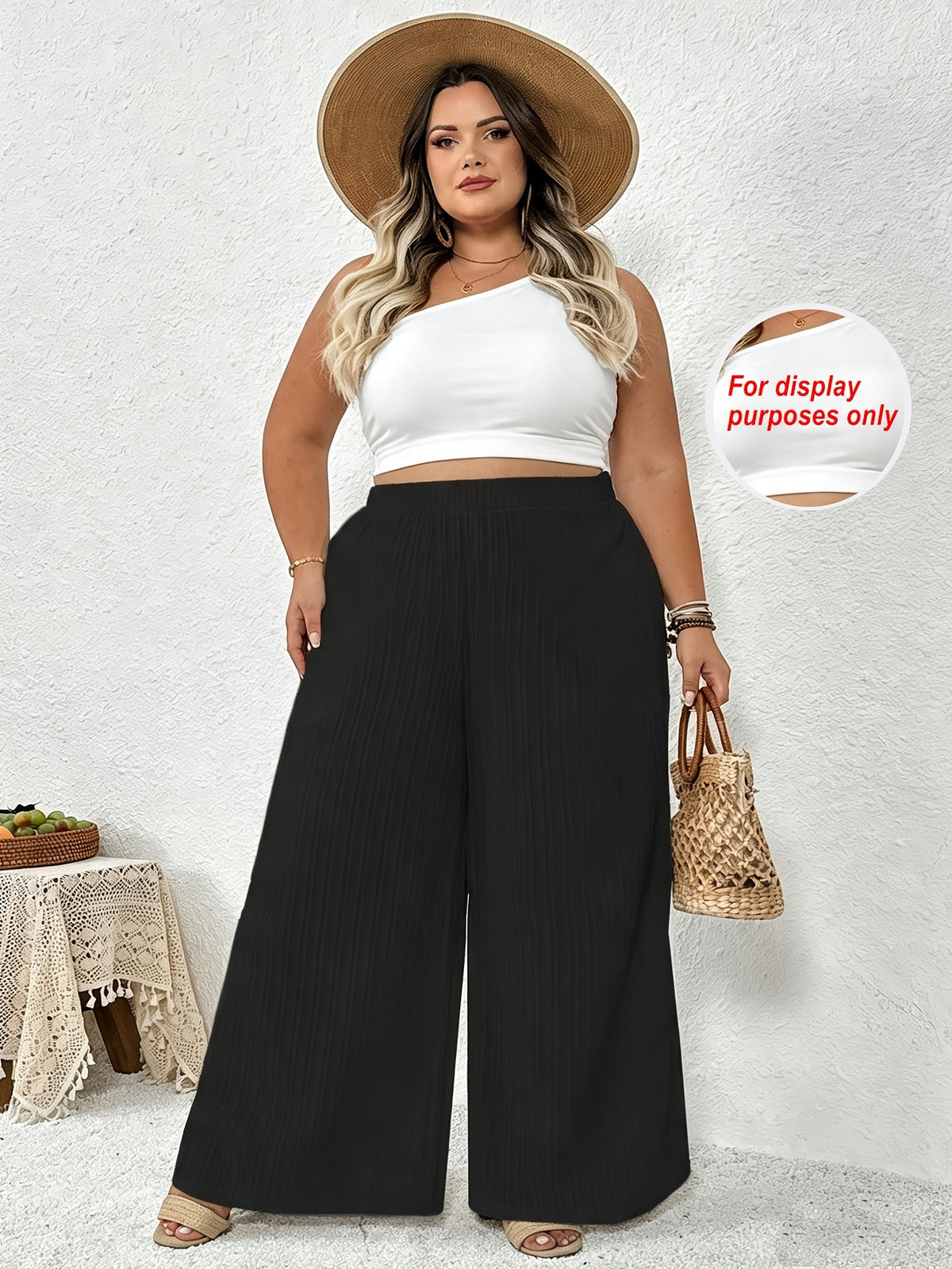 Pantalon grande taille — Côtes verticales, du 5XL au 9XL