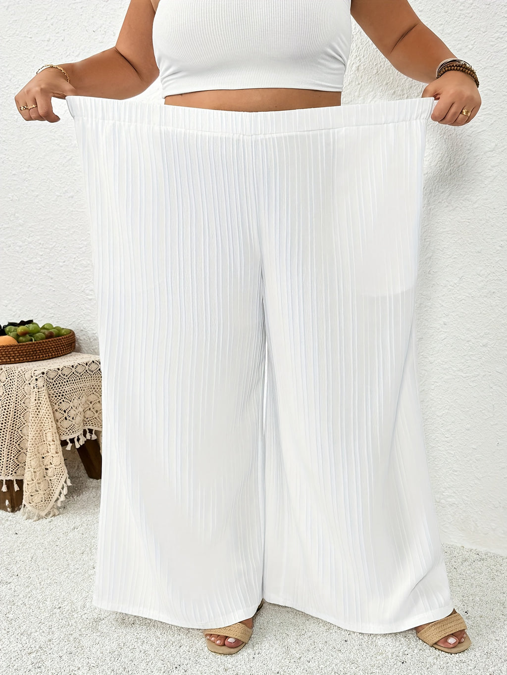 Pantalon grande taille — Côtes verticales, du 5XL au 9XL