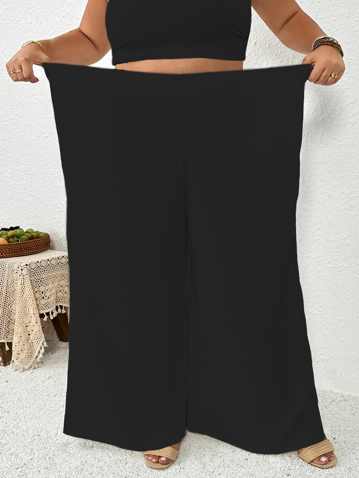 Pantalon grande taille — Côtes verticales, du 5XL au 9XL