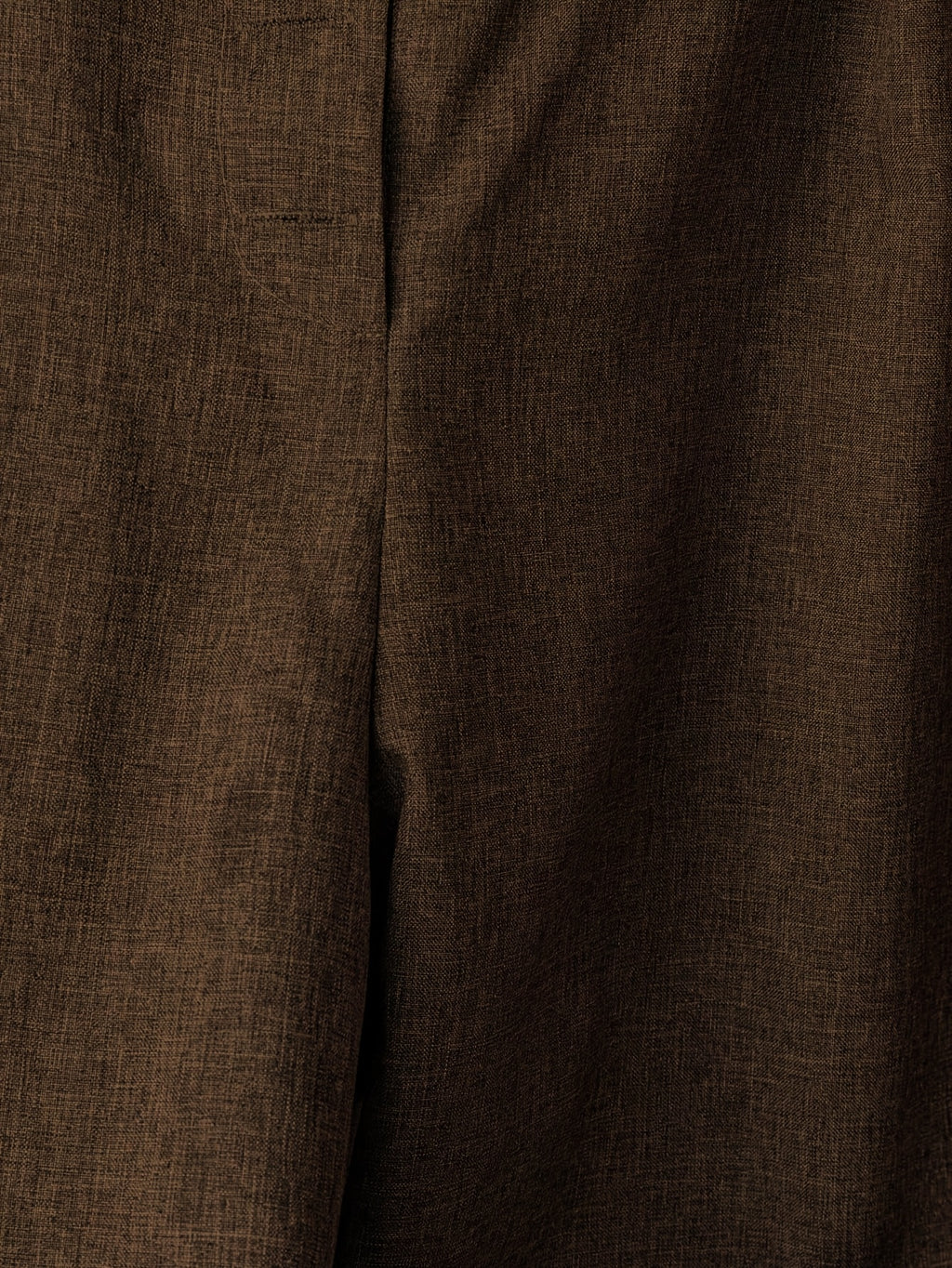 Pantalon large grande taille — Marron foncé et cinq boutons