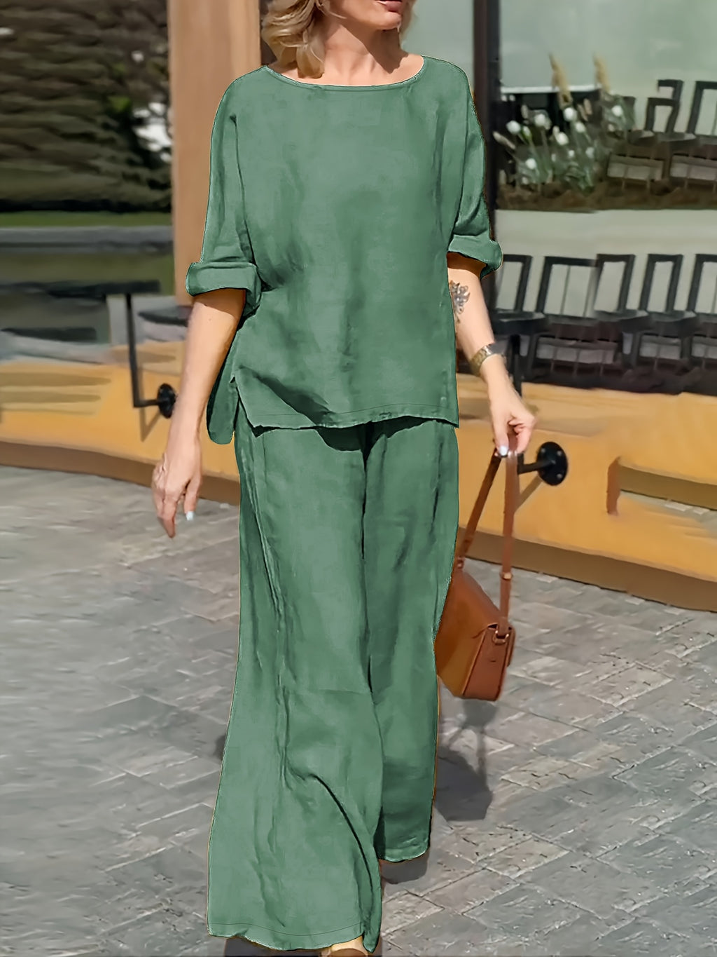 Pantalon lin et viscose grande taille, six teintes vives