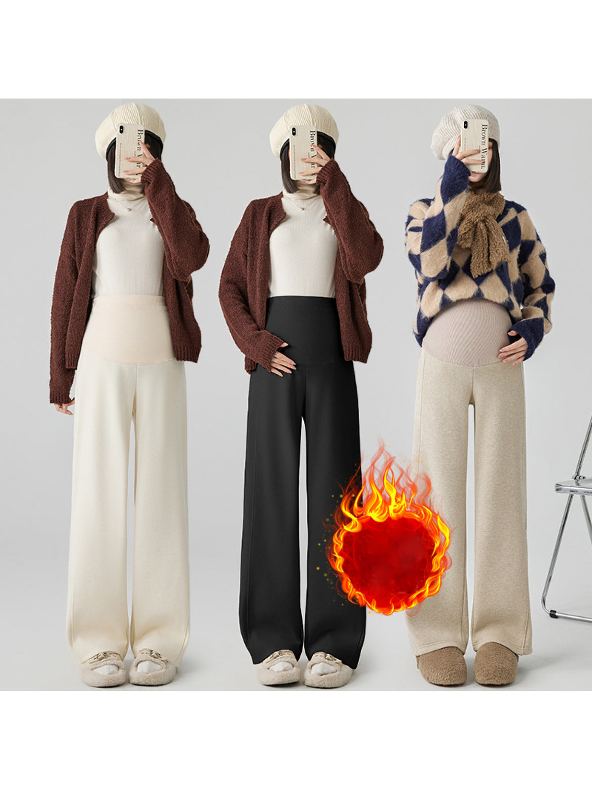 Pantalon de maternité grande taille — Bandeau haut couvrant