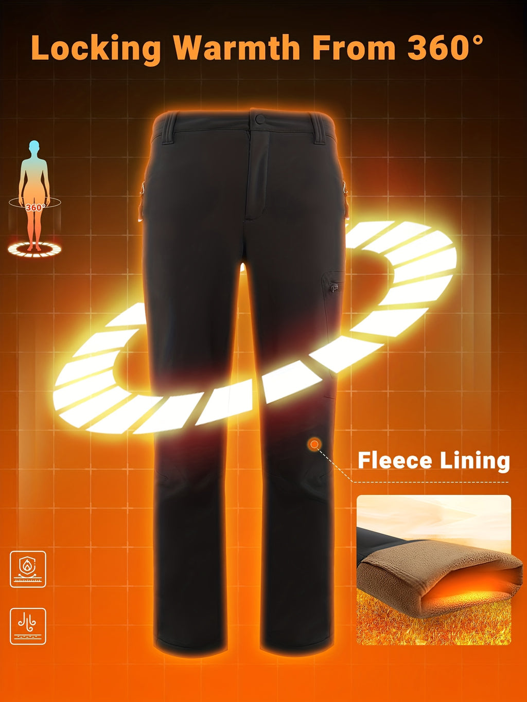 Pantalon de randonnée grande taille — Doublure polaire quatre poches