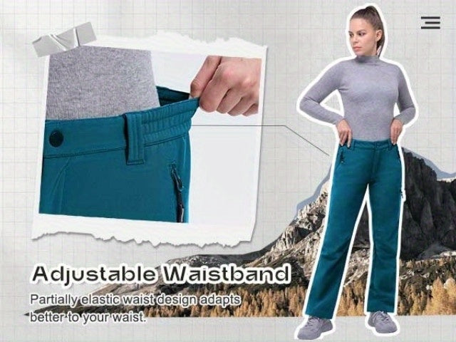 Pantalon de randonnée grande taille — Doublure polaire quatre poches