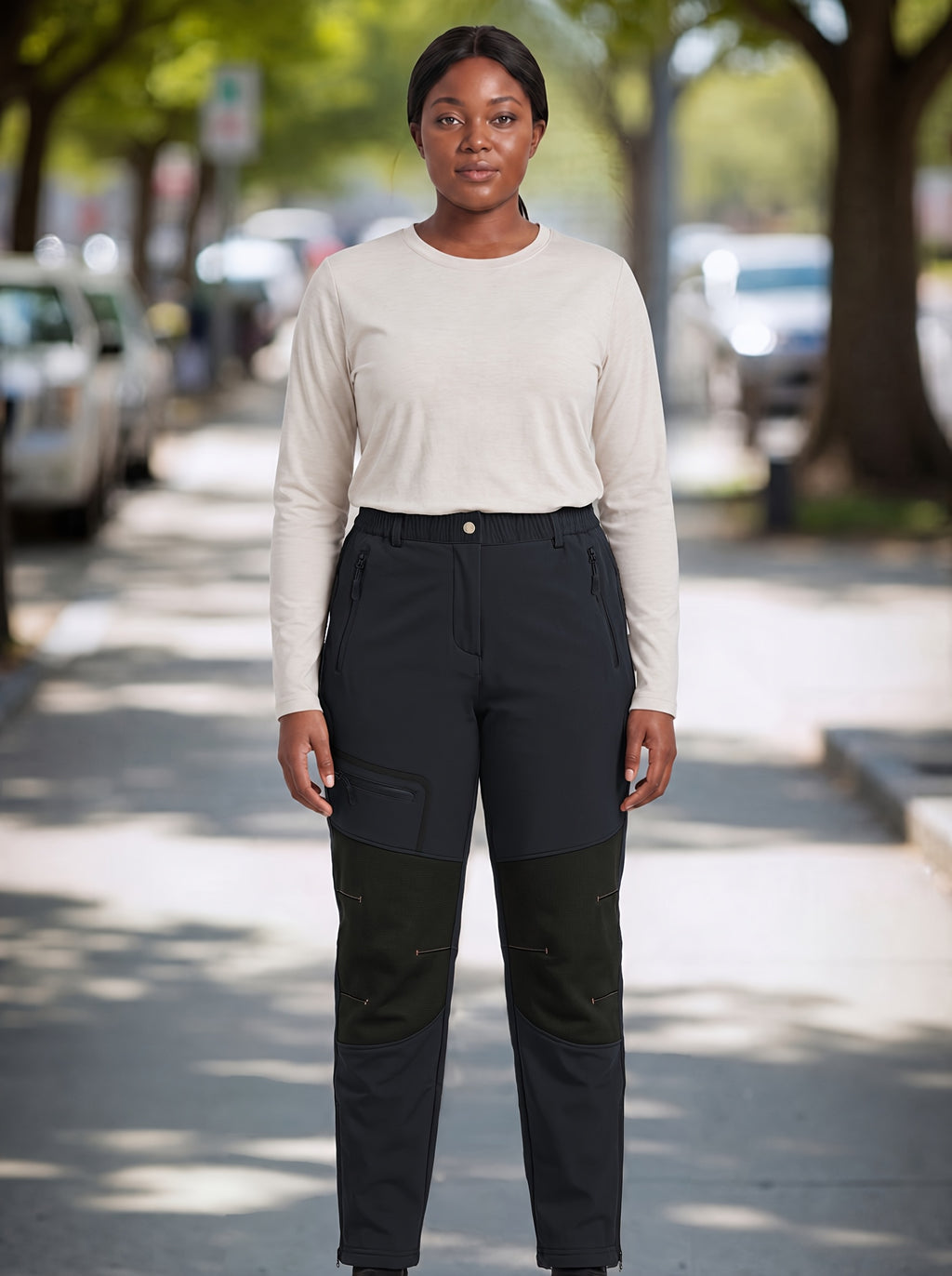 Pantalon de randonnée grande taille — Softshell à renforts genoux