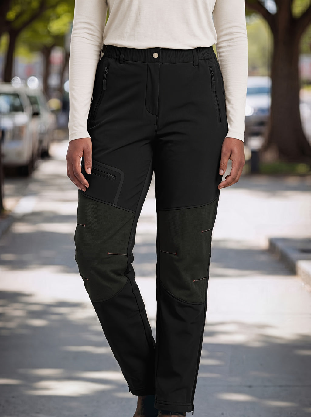 Pantalon de randonnée grande taille — Softshell à renforts genoux