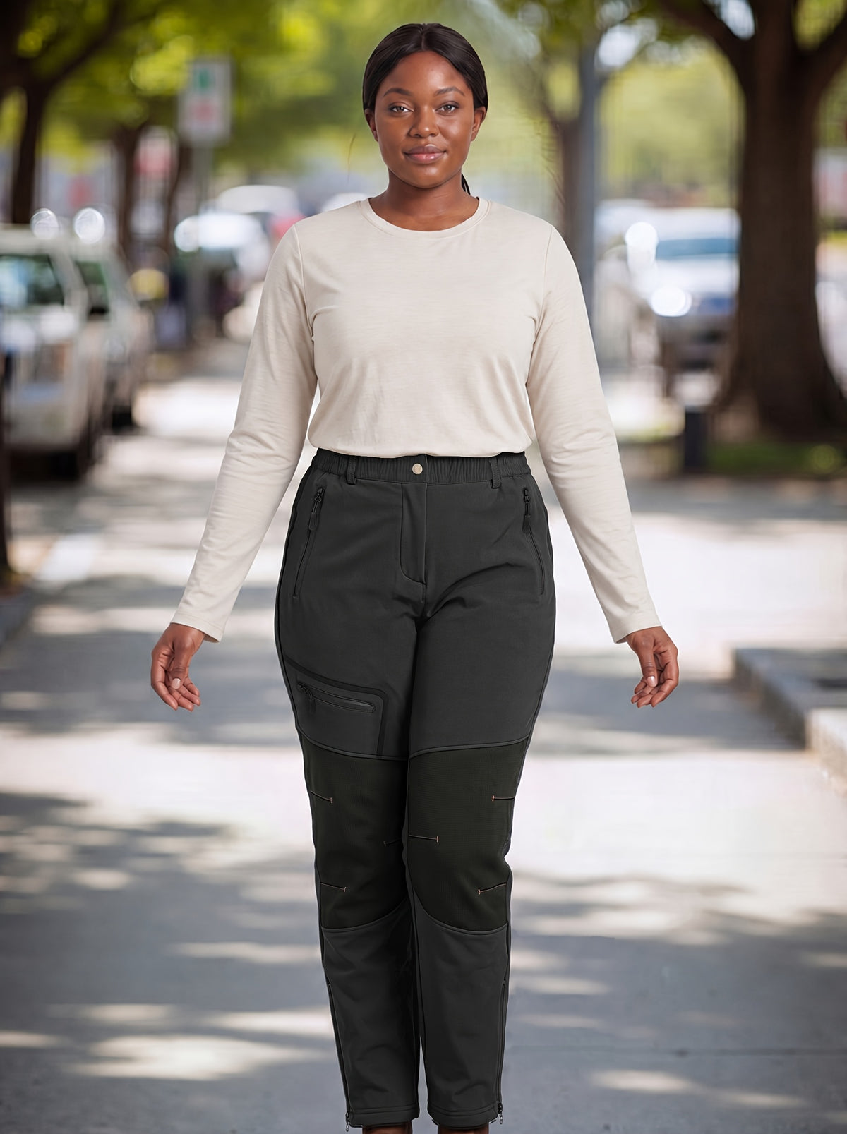 Pantalon de randonnée grande taille — Softshell à renforts genoux