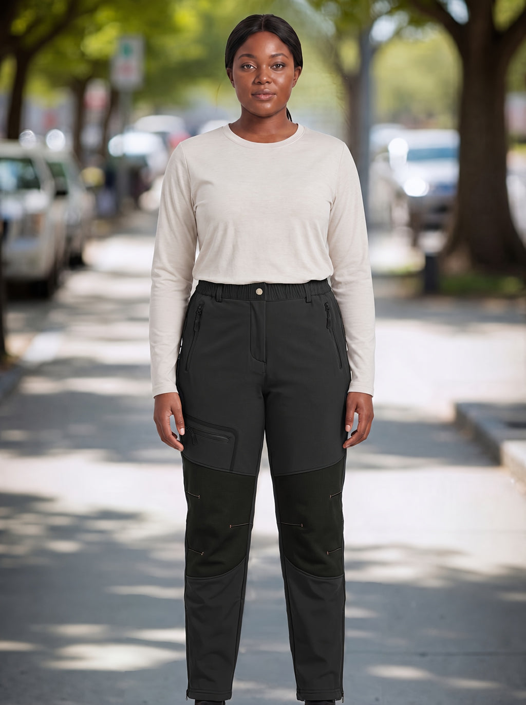Pantalon de randonnée grande taille — Softshell à renforts genoux
