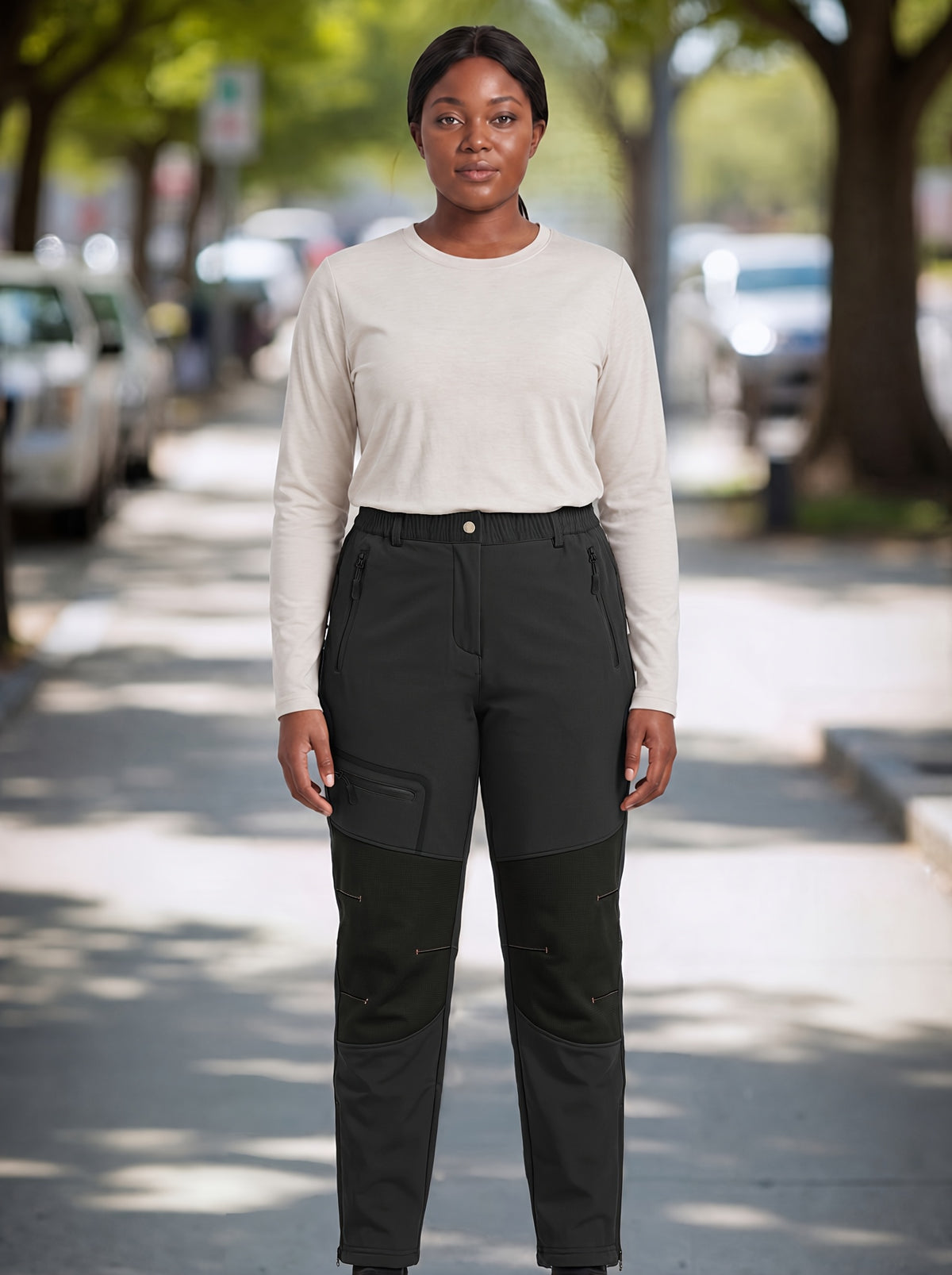 Pantalon de randonnée grande taille — Softshell à renforts genoux