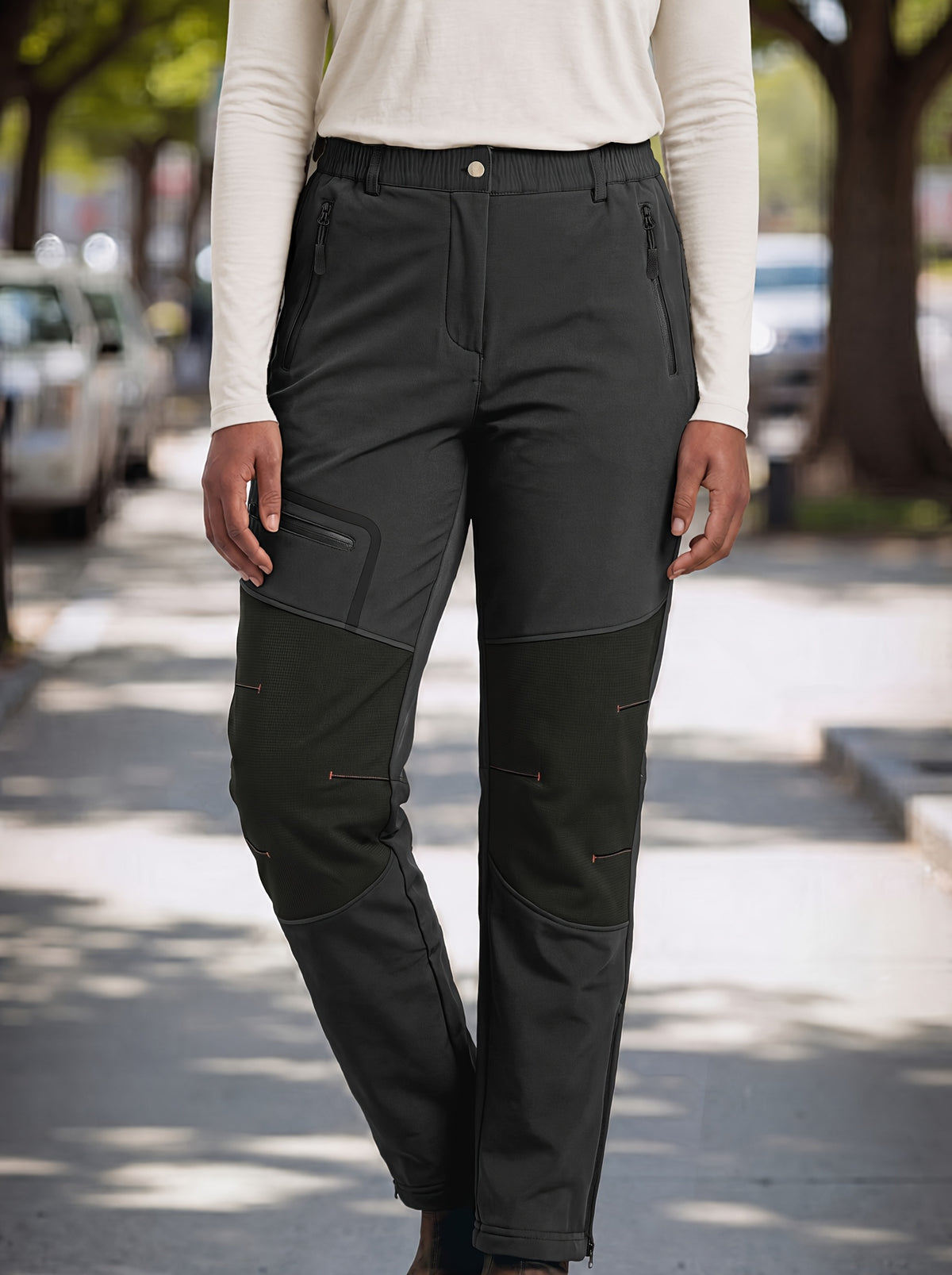 Pantalon de randonnée grande taille — Softshell à renforts genoux