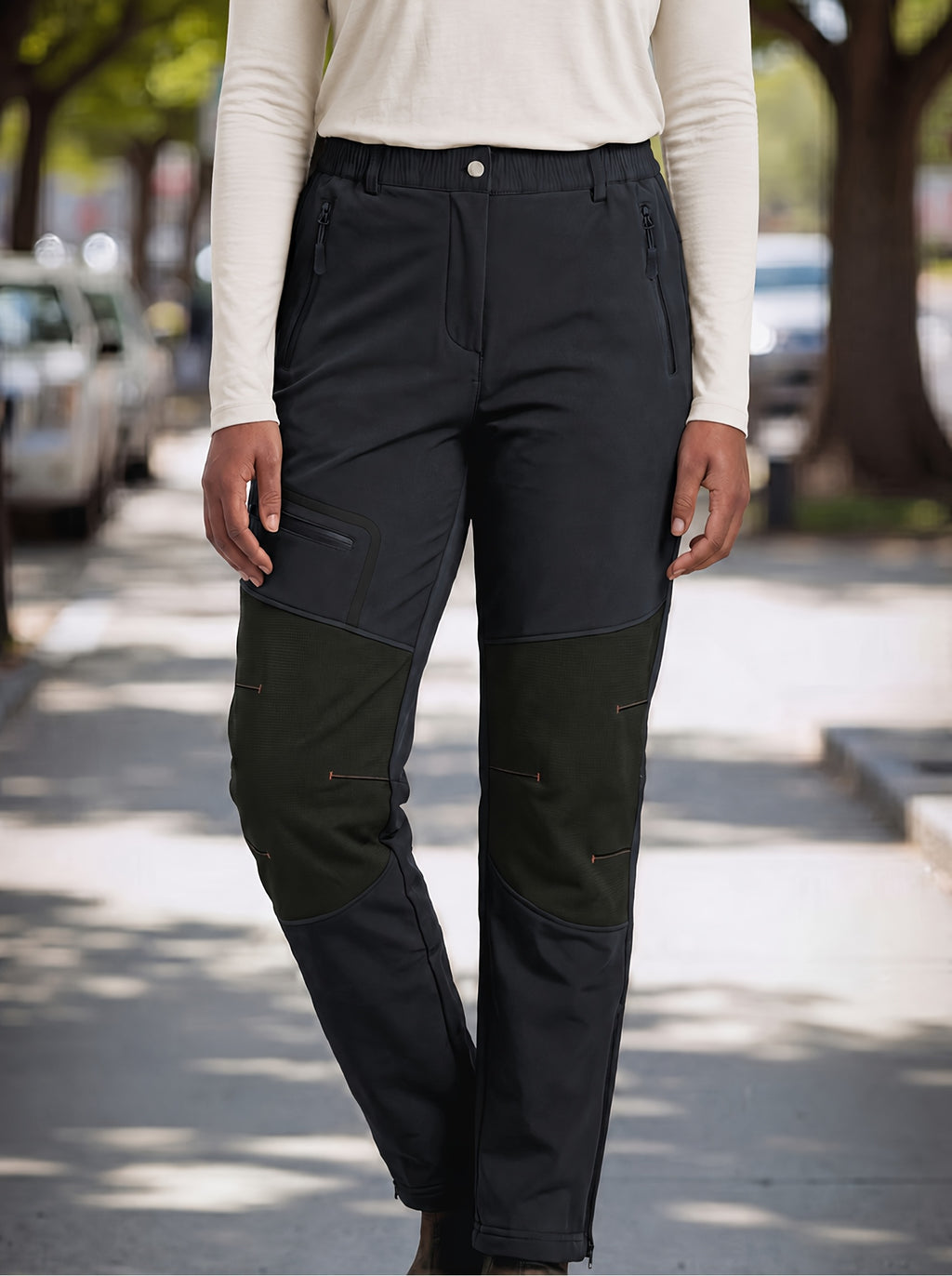 Pantalon de randonnée grande taille — Softshell à renforts genoux
